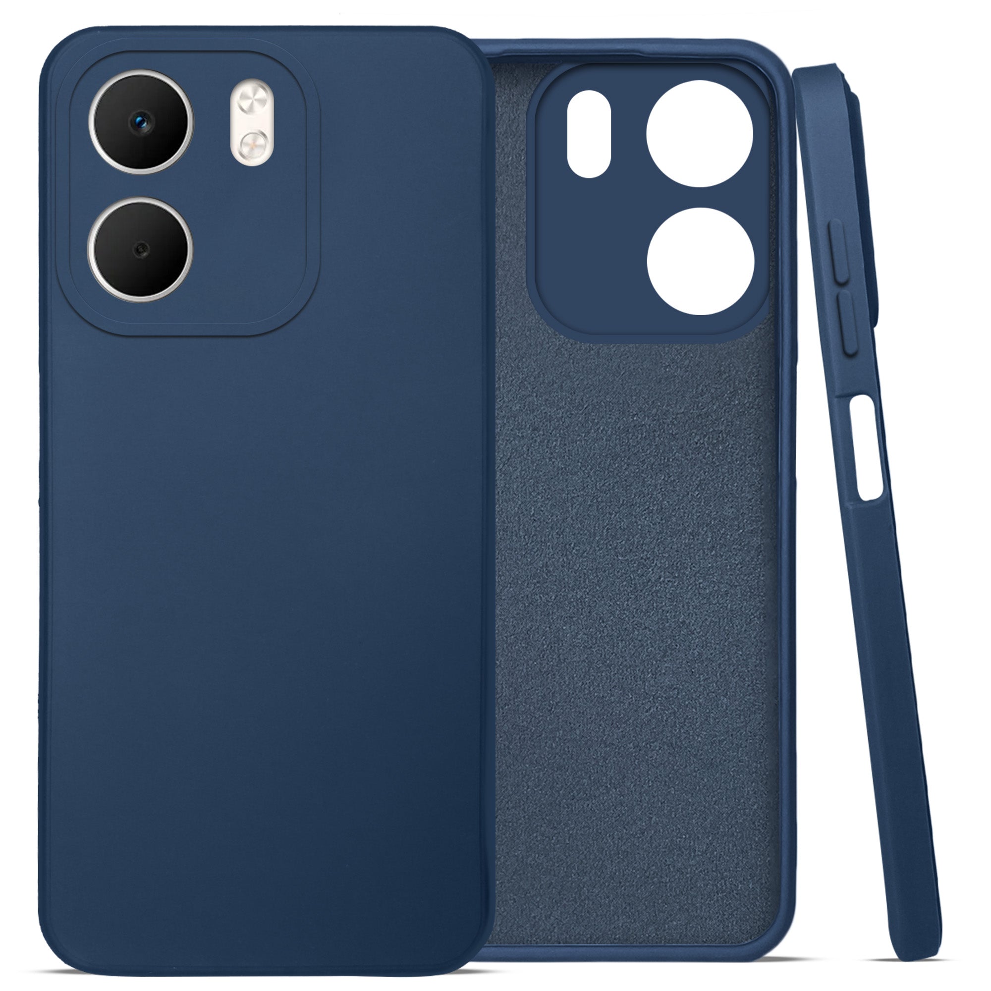For Oppo A5X Back Cover Case (Matte Finish Silicone with Inside Fiber cloth) (Matte Finish Silicone with Inside Fiber cloth)