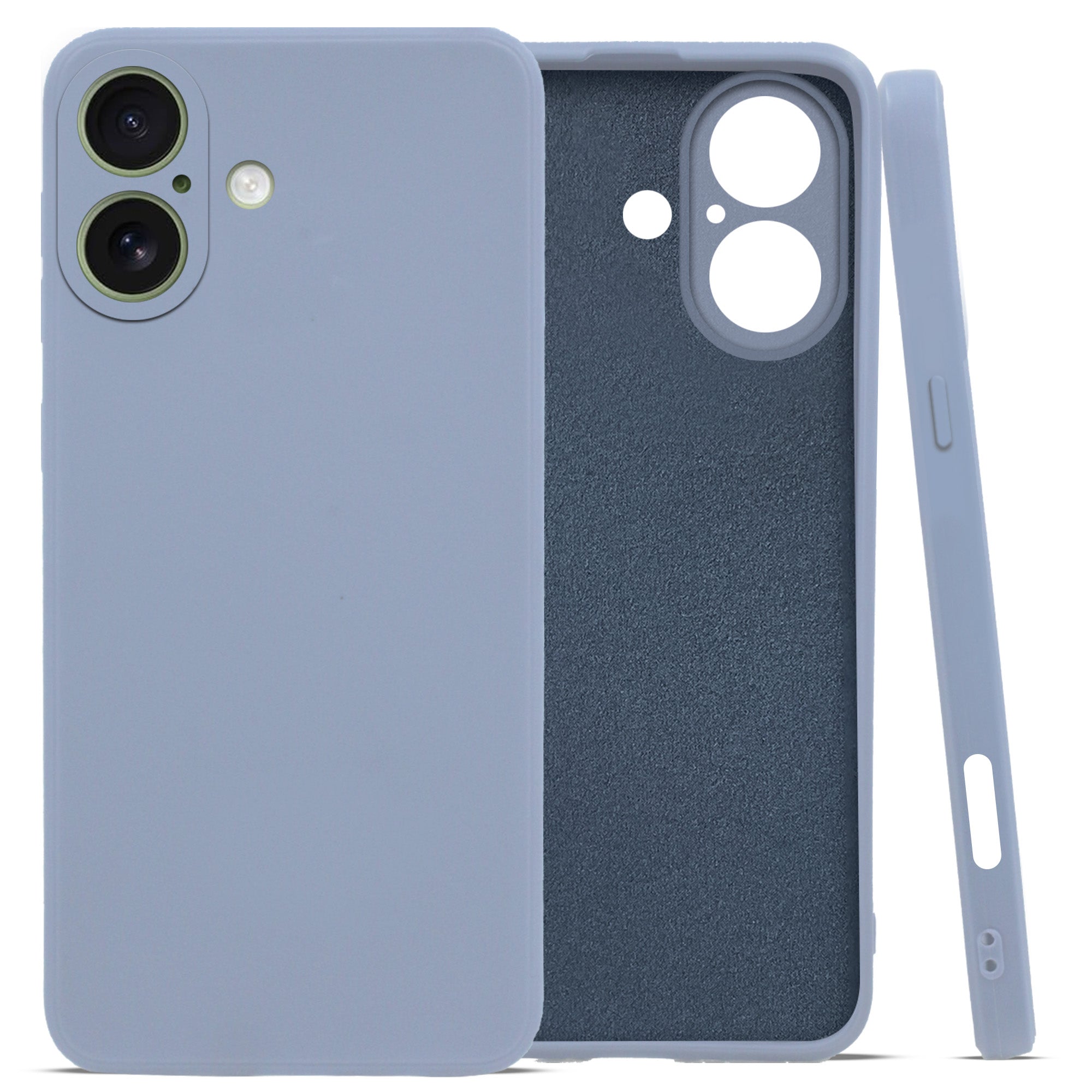 For Apple iPhone 17 Back Cover Case (Matte Finish Silicone with Inside Fiber Cloth)