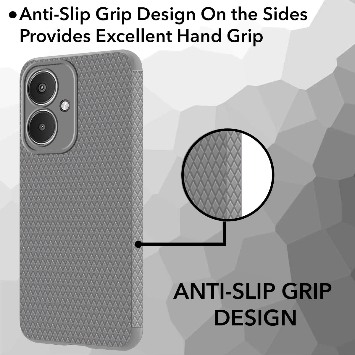 For Poco M6 5G Back Cover Case (Liquid Silicone | Side Grip | Camera Protection)