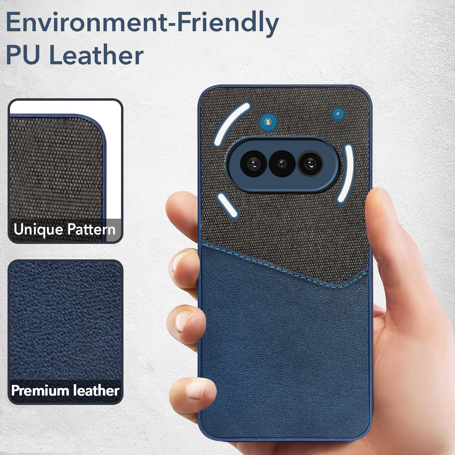 SEAHAI Case For Nothing Phone (3a) Pro Leather PU Wallet Folio Stand