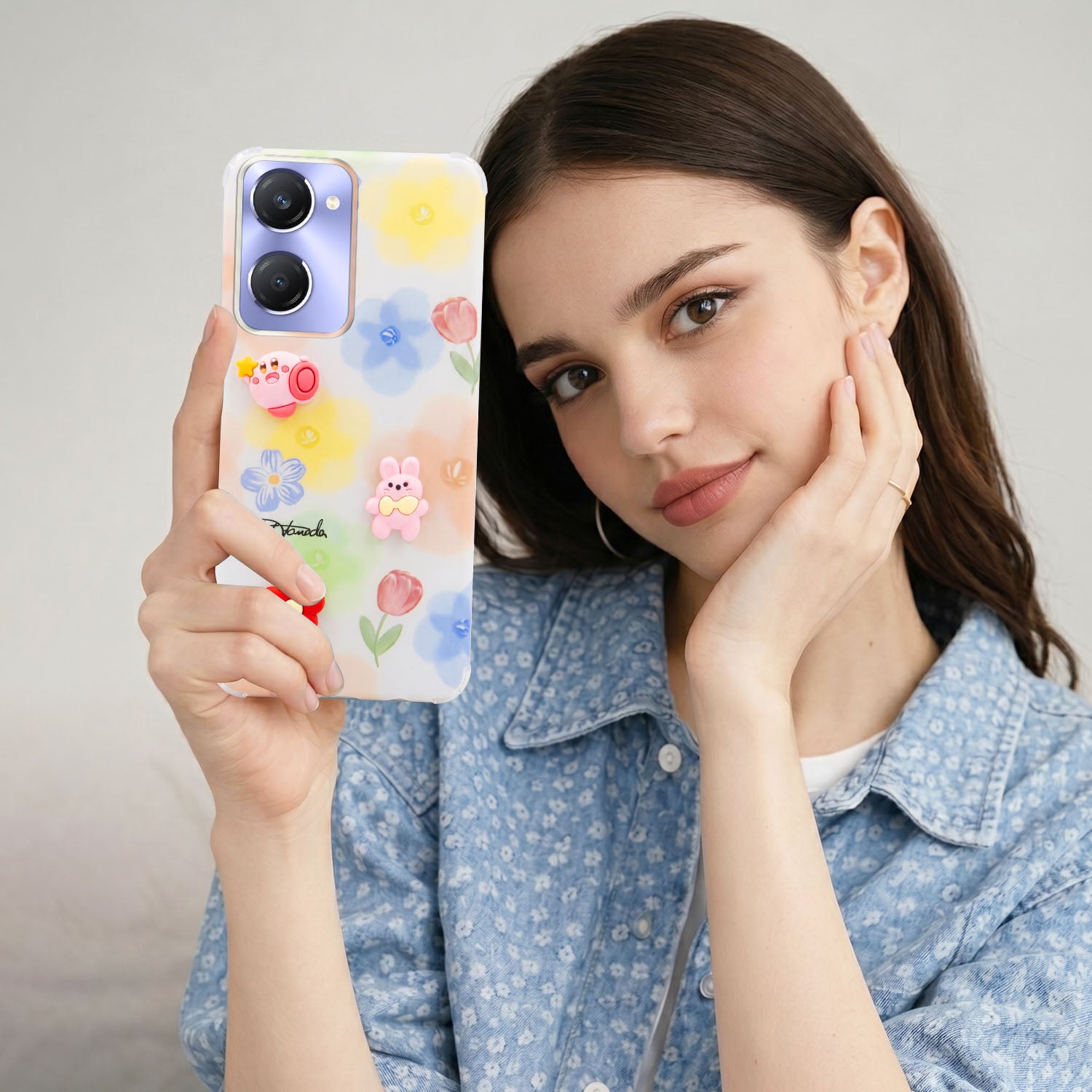 For Vivo Y28s 5G | Vivo T3 Lite 5G Back Cover Case (3D Cute Cartoons | Hard Back Side Soft | Matte Premium Finish | HD Printing)