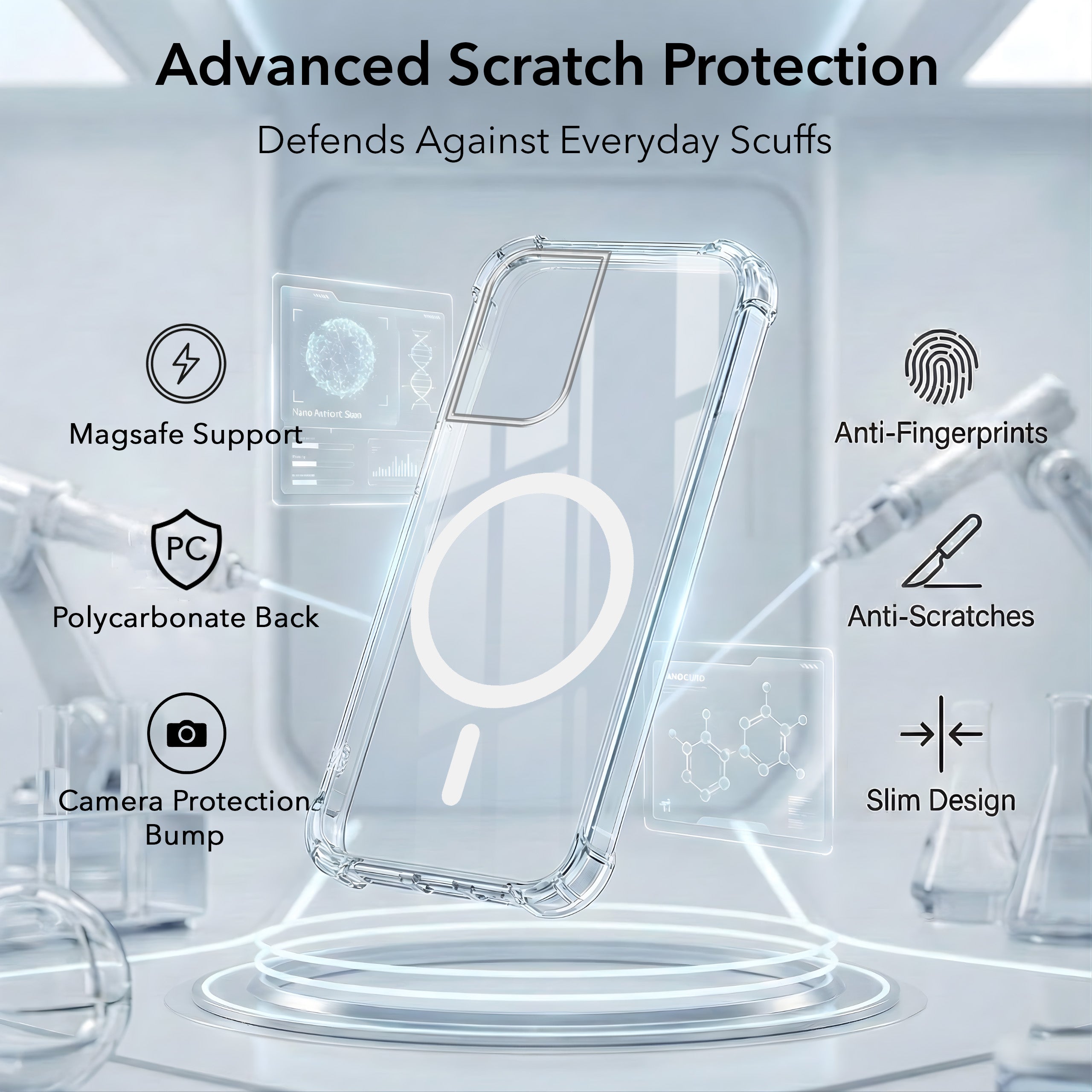 For Motorola Moto G06 Power Back Cover Shockproof Crystal-Clear (Magsafe Wireless Support | Drop & Camera Protection | Hard Polycarbonate)