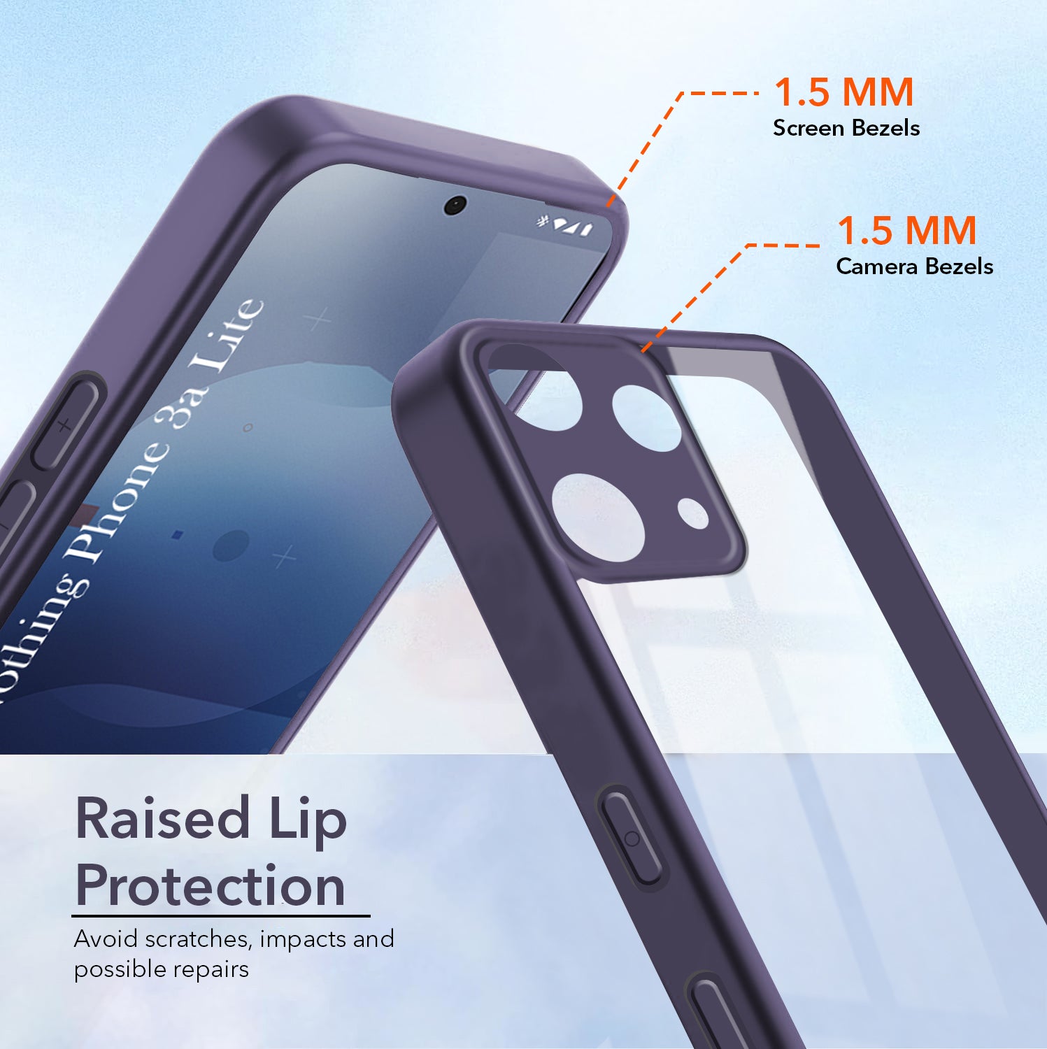 For Nothing Phone 3A Lite Back Cover Case Ultra-Hybrid (Lifetime Anti Yellow | Anti Scratch | Crystal Clear Shockproof)