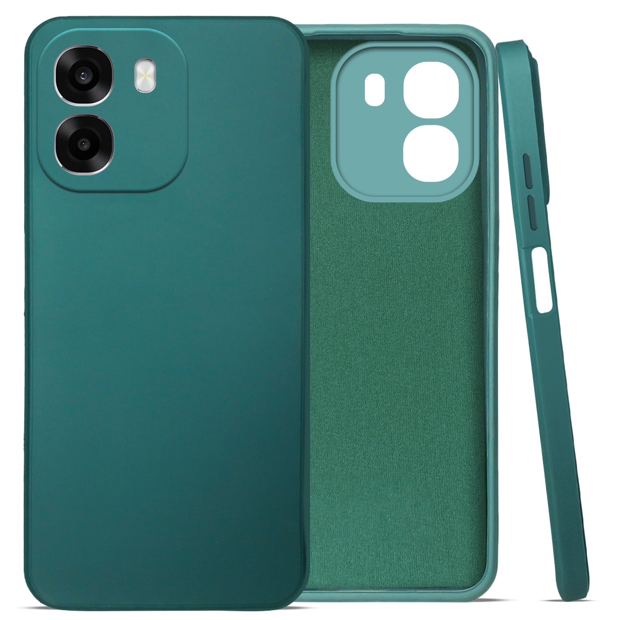 For Oppo A6 5G | Oppo K14 5G Back Cover Case (Matte Finish Silicone with Inside Fiber cloth)
