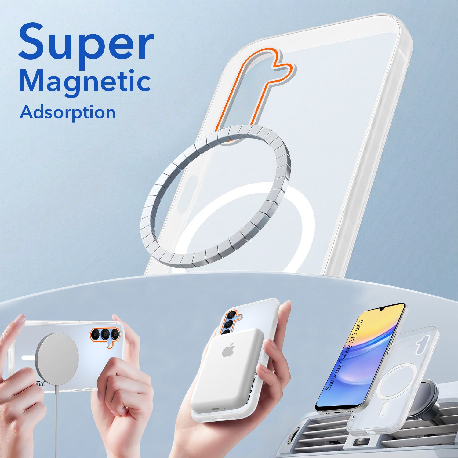 For Samsung Galaxy A15 5G Back Cover Case (Soft Touch | Camera Bump Protection | MagSafe Compatible | Matte Finish)
