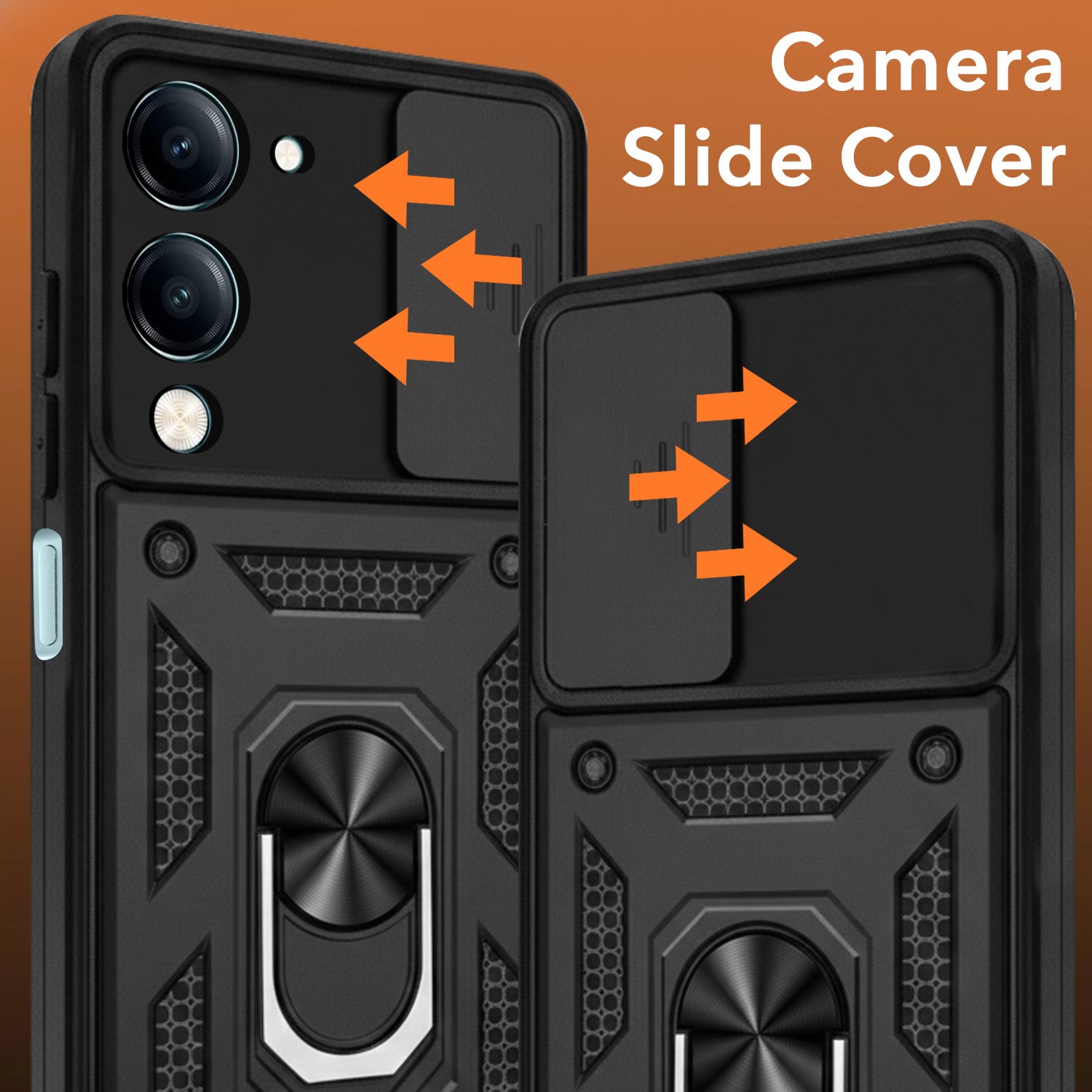 For Vivo Y19 | Vivo Y19e | Vivo T4 Lite Back Cover Case (Hybrid Dual Armor Polycarbonate)