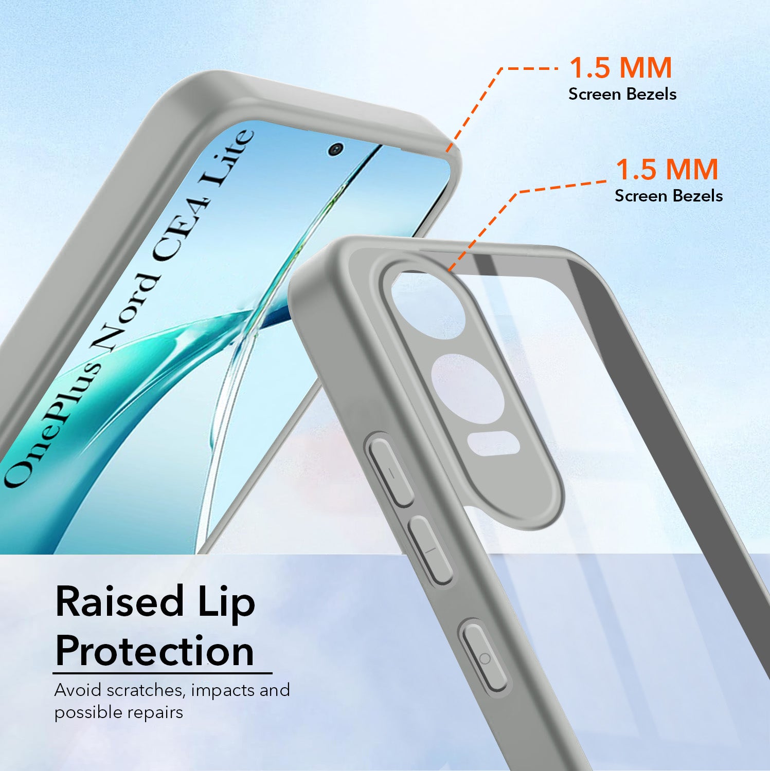 For OnePlus Nord CE 4 Lite Back Cover Case (Lifetime Anti Yellow | Anti Scratch | Crystal Clear Shockproof)