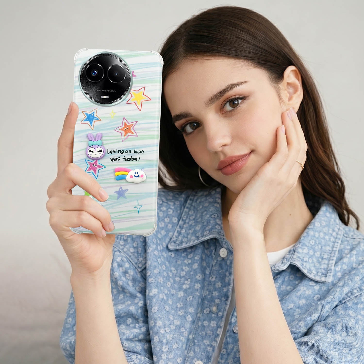 For Realme 11 5G | Realme 11x 5G Back Cover Case (3D Cute Cartoons | Hard Back Side Soft | Matte Premium Finish | HD Printing)