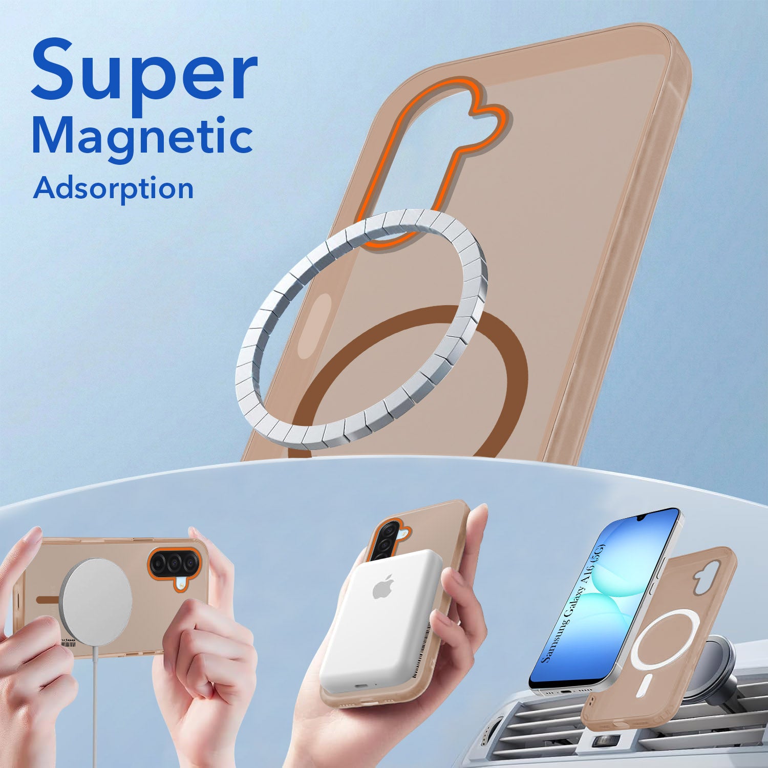 For Samsung Galaxy A16 5G Back Cover Case (Soft Touch | Camera Bump Protection | MagSafe Compatible | Matte Finish)