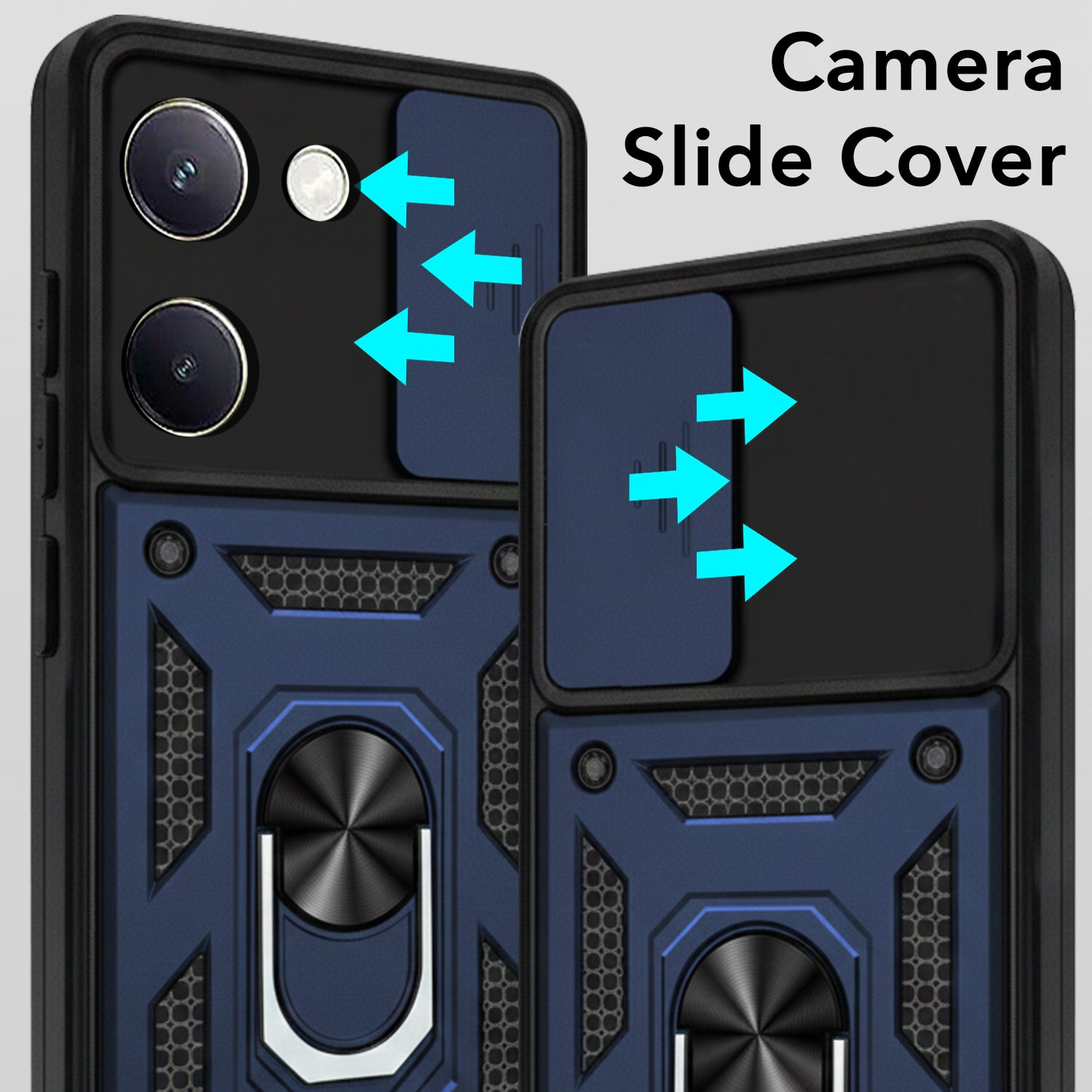 For Vivo Y200 Pro 5G Back Cover Case (Hybrid Dual Armor Polycarbonate)