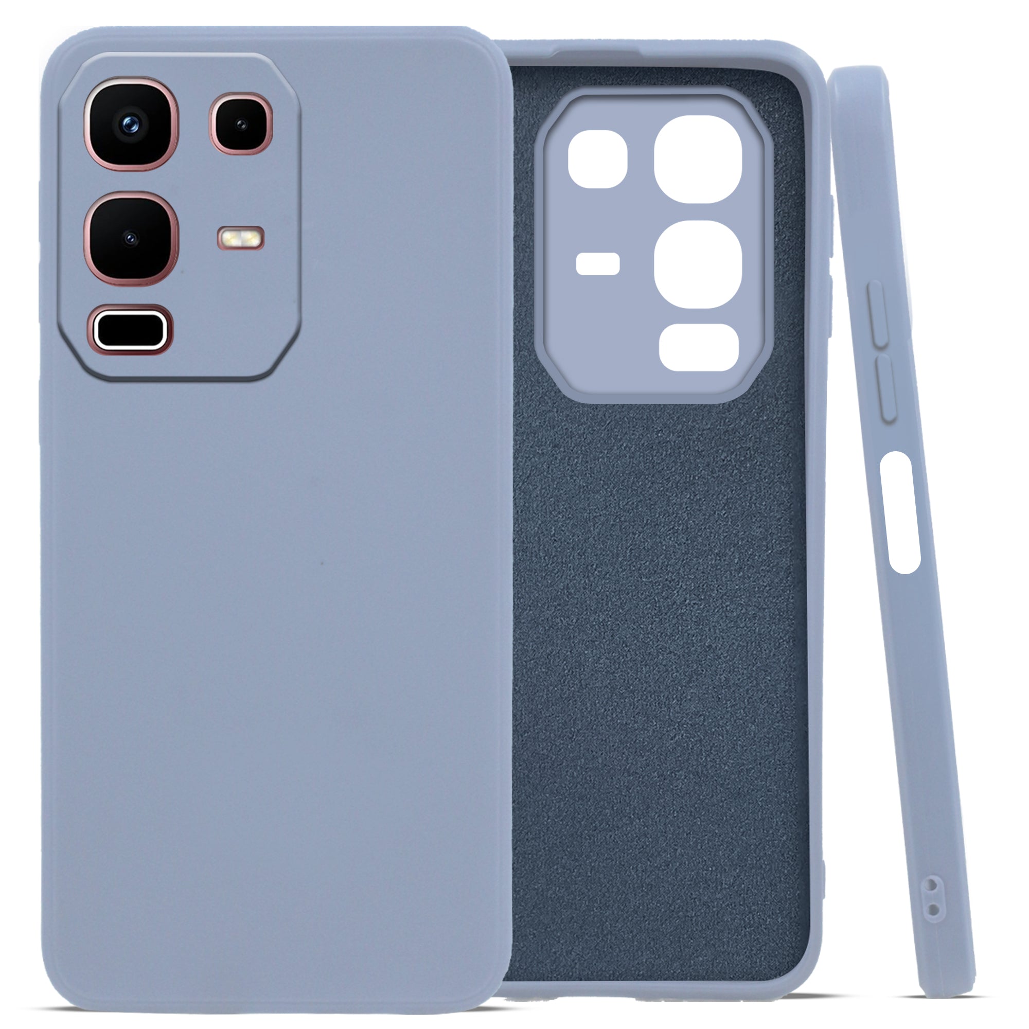 For Infinix Note 50x Back Cover Case (Matte Finish Silicone with Inside Fiber cloth)