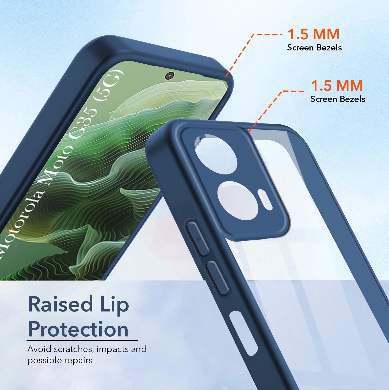 For Motorola Moto G35 5G Back Cover Case (Lifetime Anti Yellow | Anti Scratch | Crystal Clear Shockproof)