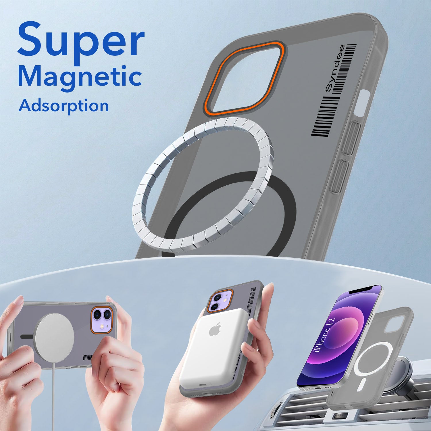 For Apple iPhone 12 Back Cover Case (Soft Touch | Camera Bump Protection | MagSafe Compatible | Matte Finish)