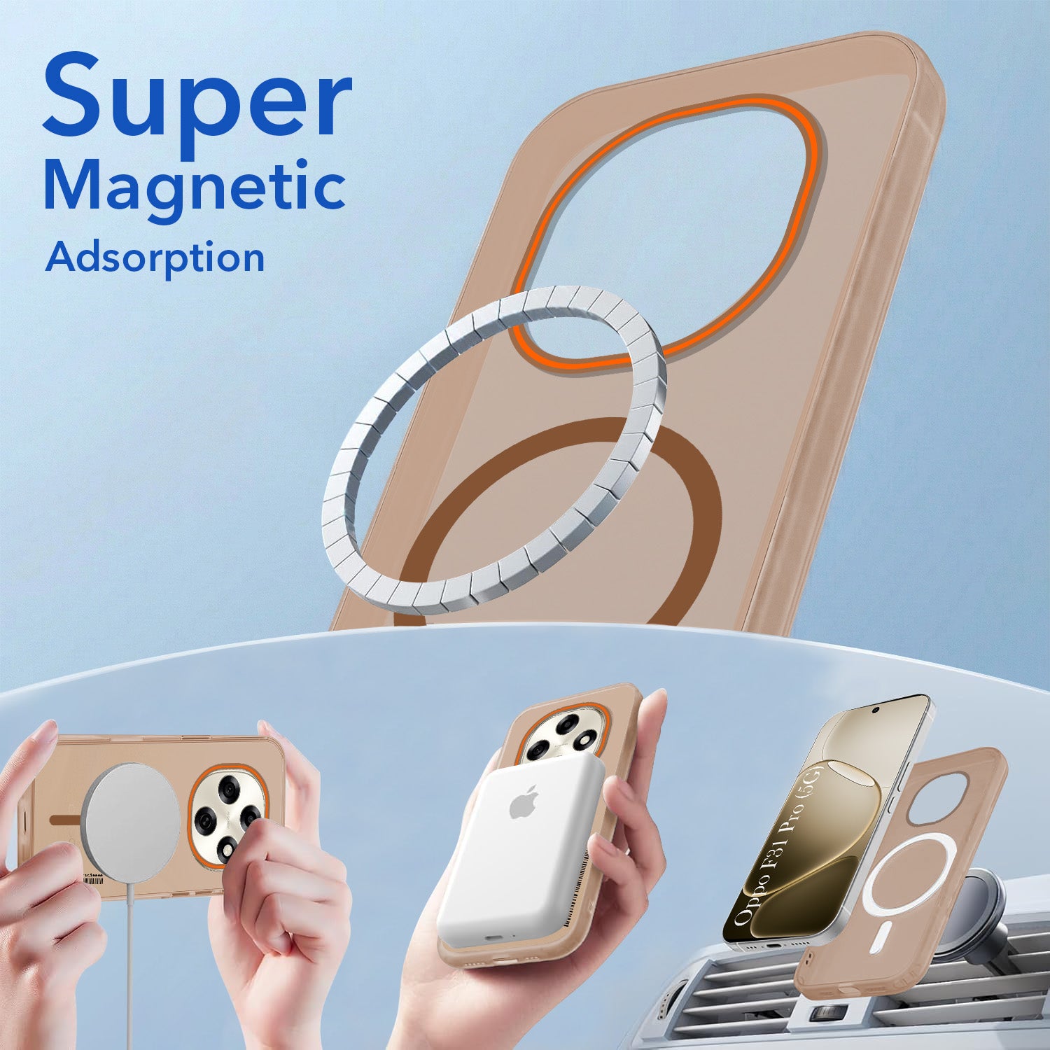 For Oppo F31 Pro Back Cover Case (Soft Touch | Camera Bump Protection | MagSafe Compatible | Matte Finish)