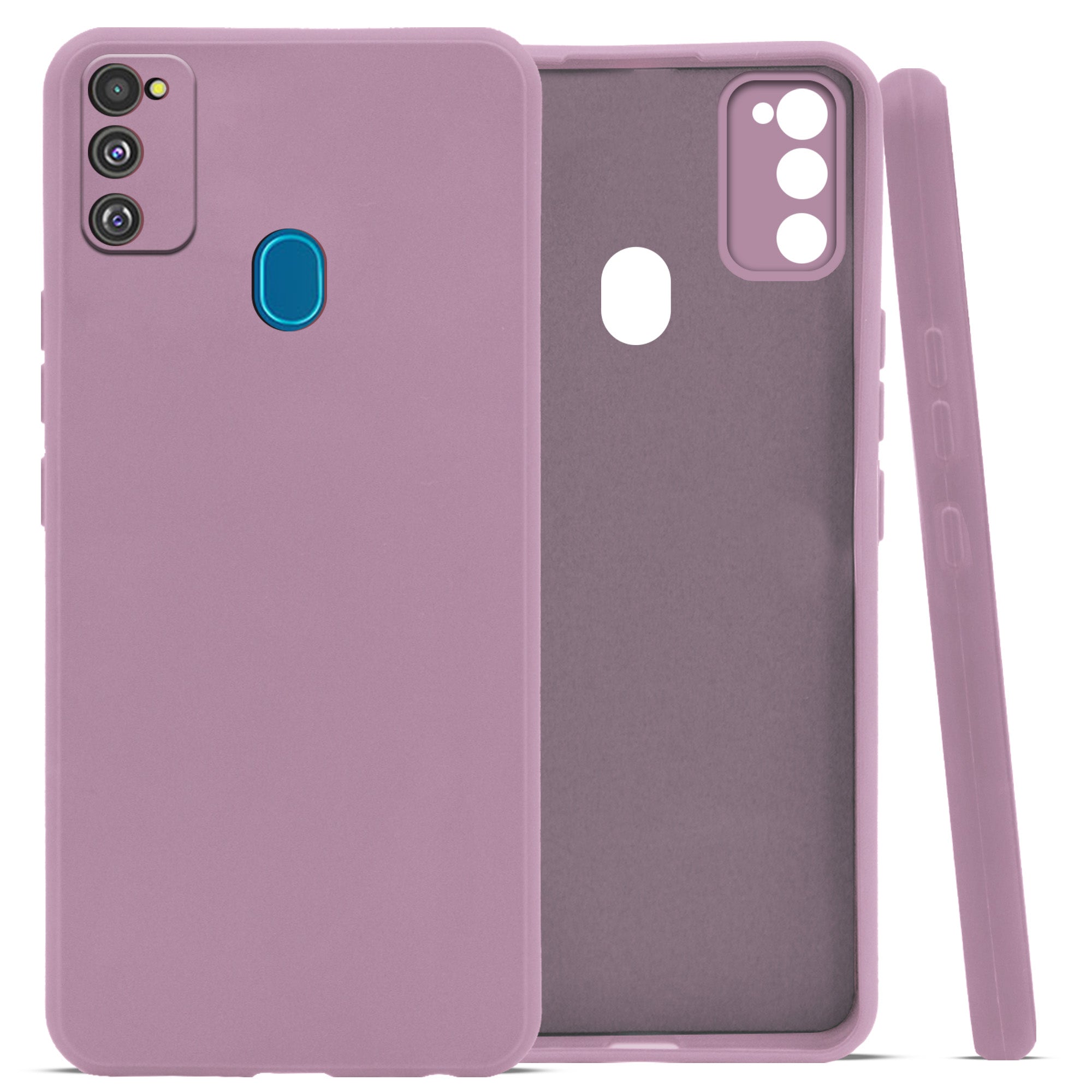 For Samsung Galaxy M30s | Samsung Galaxy M21 Back Cover Case  (Matte Finish Silicone with Inside Fiber cloth)