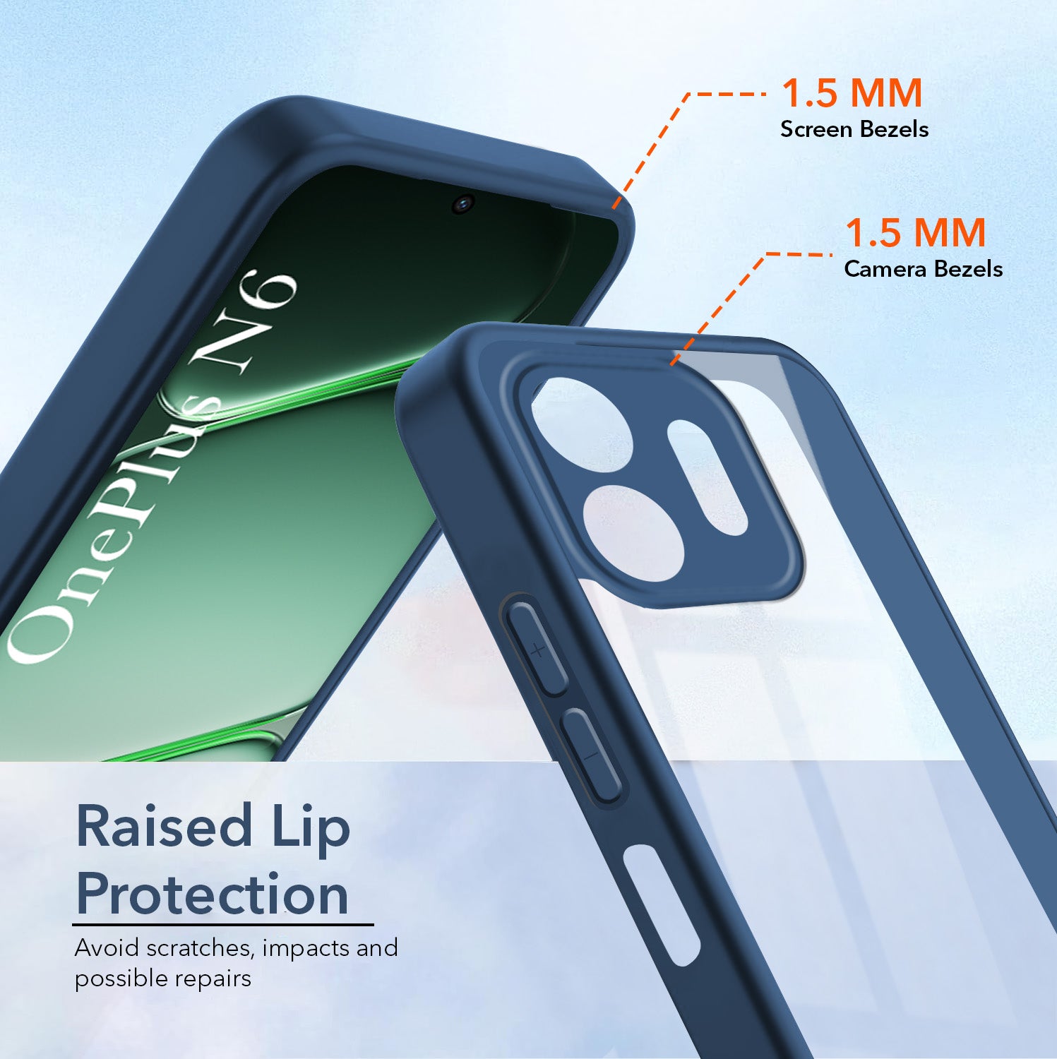For OnePlus N6 Back Cover Case Ultra-Hybrid (Lifetime Anti Yellow | Anti Scratch | Crystal Clear Shockproof)