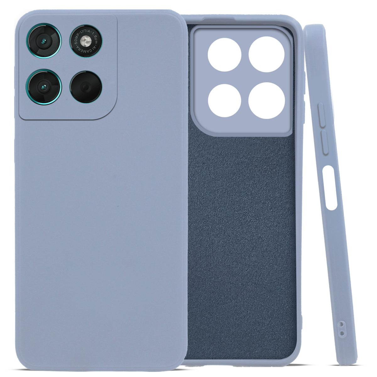 For Motorola G77 Power Back Cover Case (Matte Finish Silicone with Inside Fiber cloth)