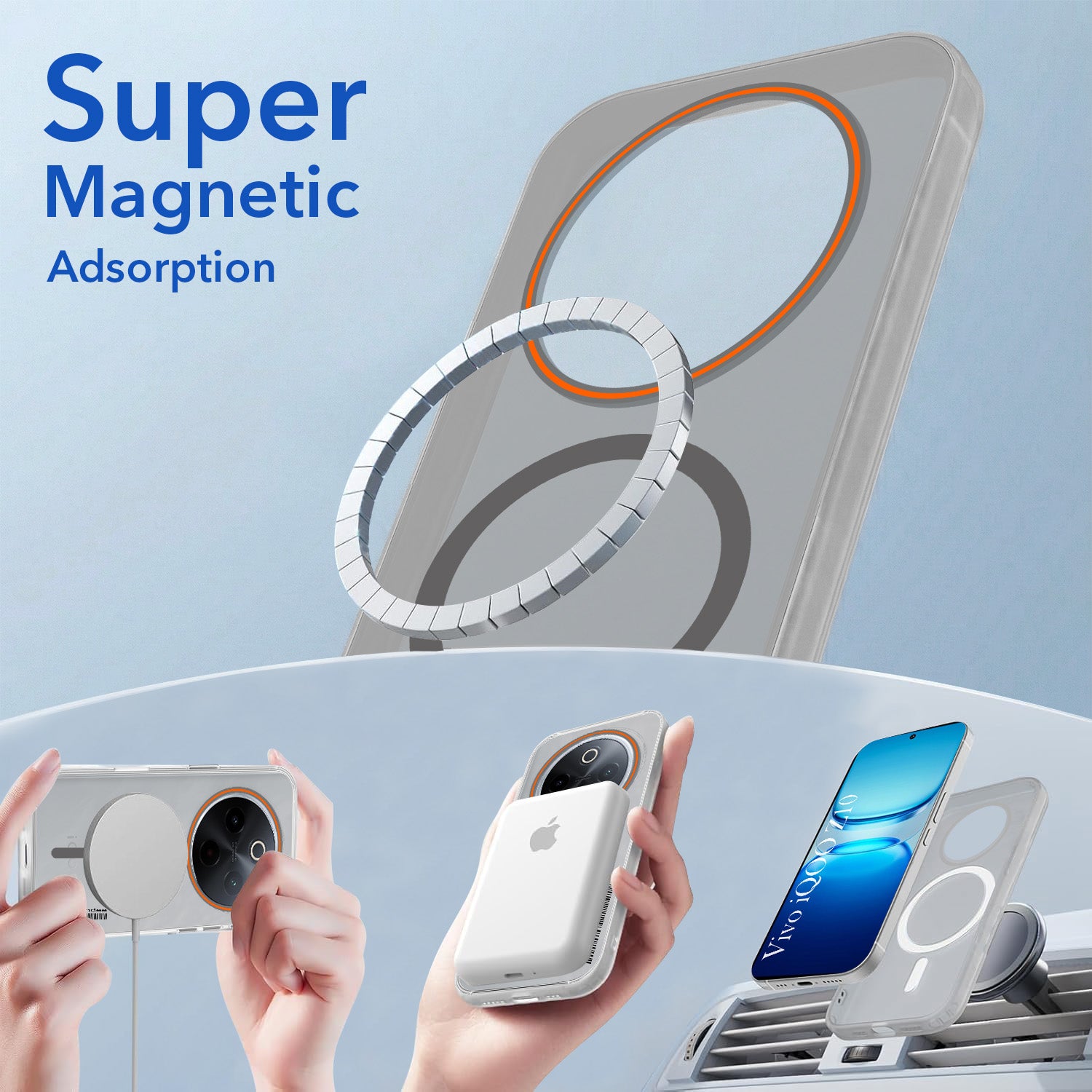 For Vivo iQOO Z10 Back Cover Case (Soft Touch | Camera Bump Protection | MagSafe Compatible | Matte Finish)