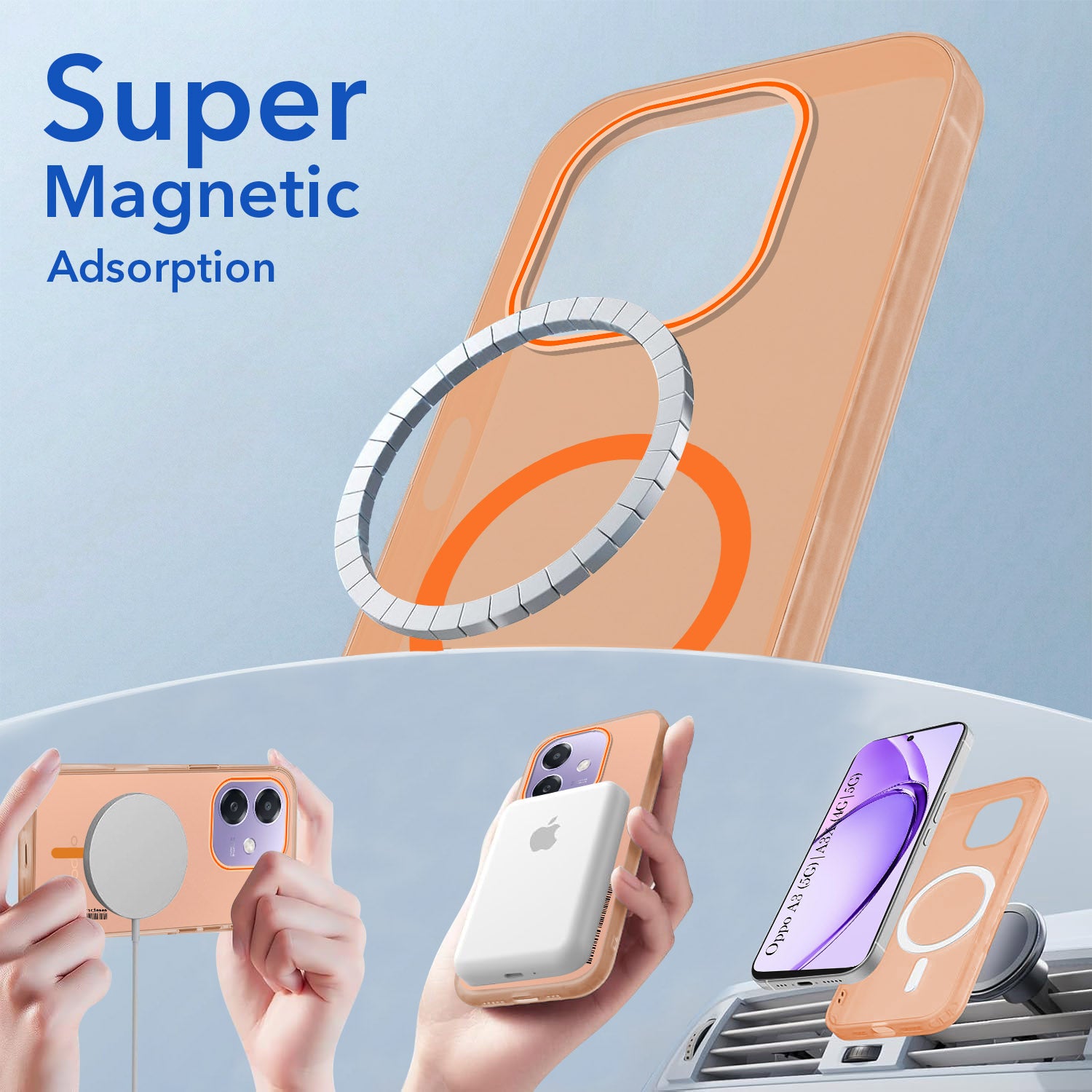 For Oppo A3X (4G/5G) | Oppo A3 5G Back Cover Case (Soft Touch | Camera Bump Protection | MagSafe Compatible | Matte Finish)
