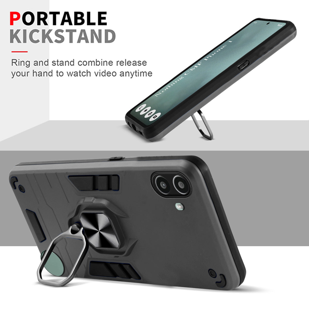 For Nothing CMF Phone 1 Back Cover Case (Shockproof Polycarbonate Dual Layer Hybrid Armor)