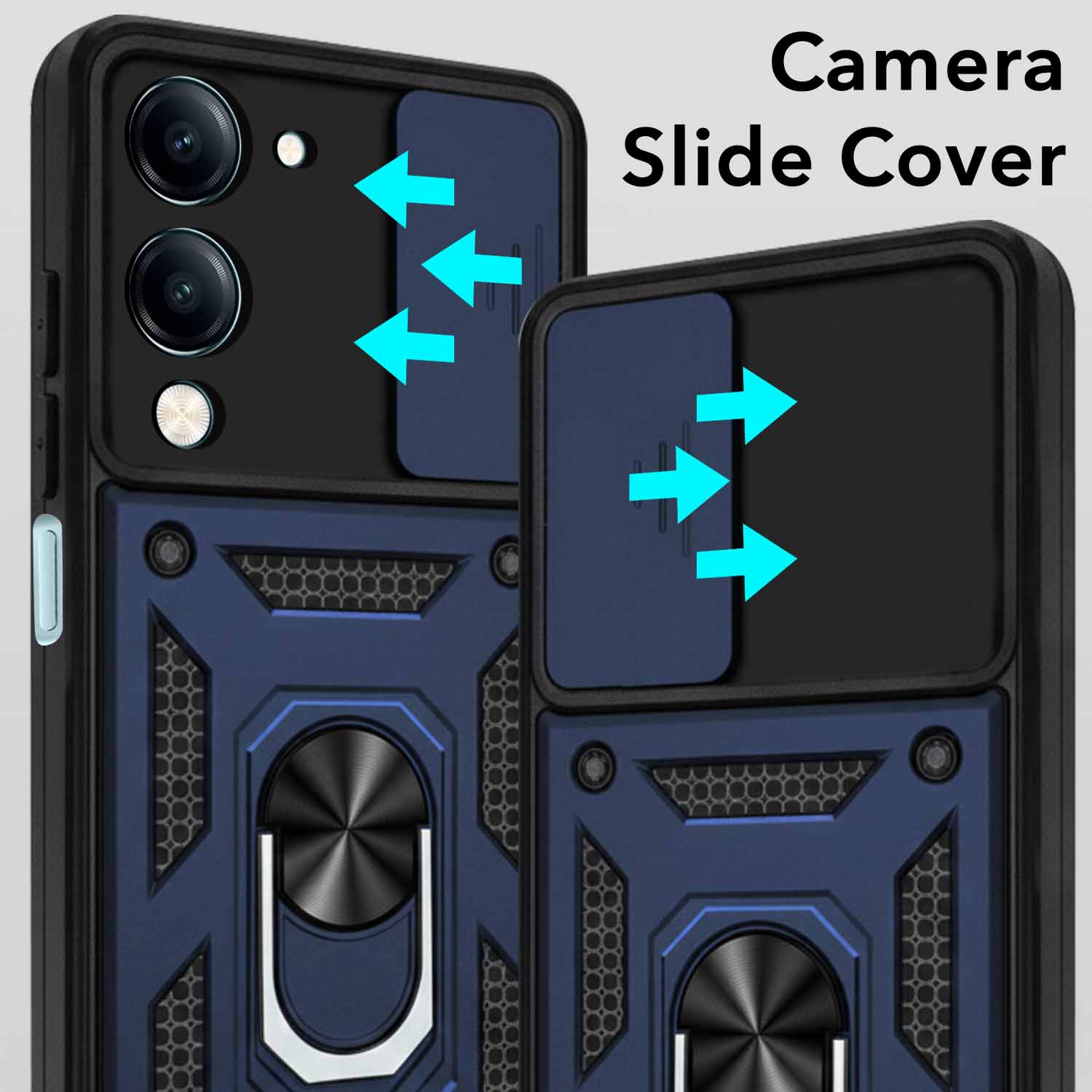 For Vivo iQOO Z10 Lite Back Cover Case (Hybrid Dual Armor Polycarbonate)