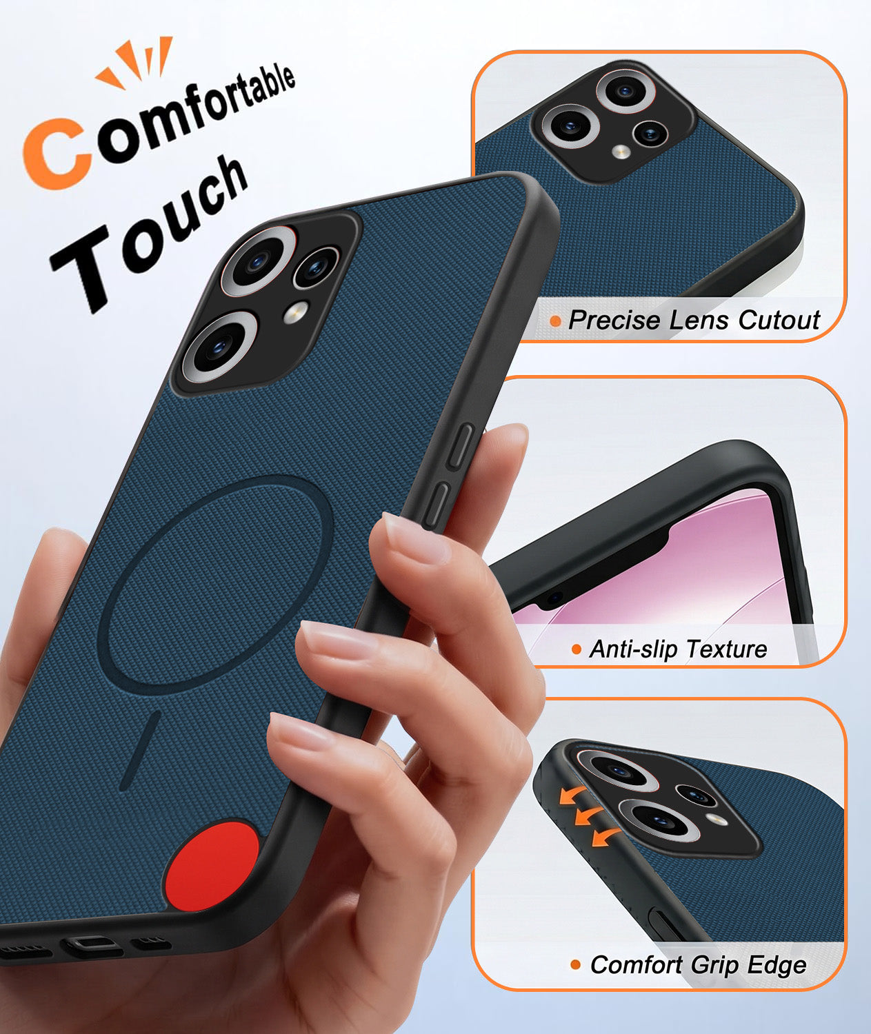 For Nothing CMF Phone 2 Pro Back Cover Case PU Leather (Texture Grip Design | Professional Minimalist | Camera Protection | Soft and Flexible)