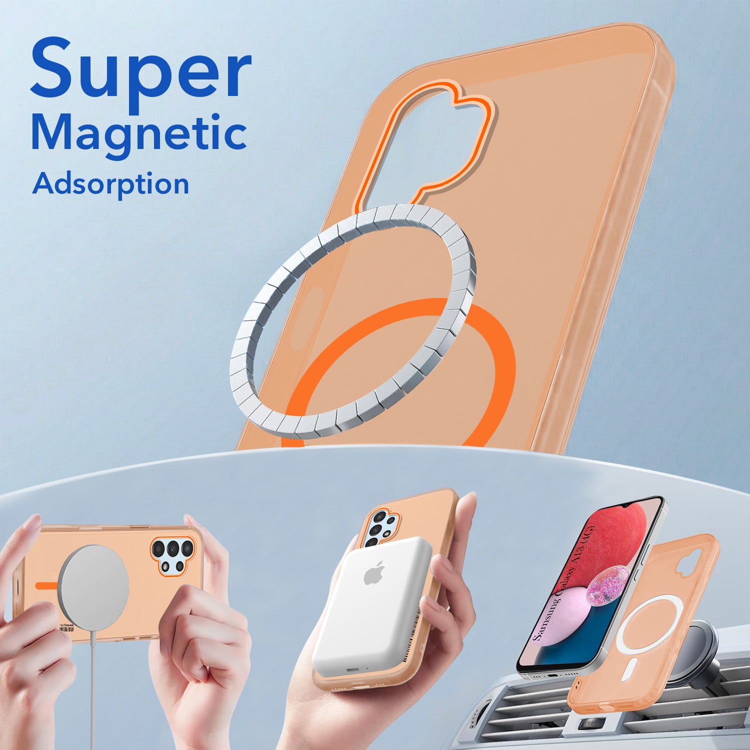For Samsung Galaxy A13 4G Back Cover Case (Soft Touch | Camera Bump Protection | MagSafe Compatible | Matte Finish)