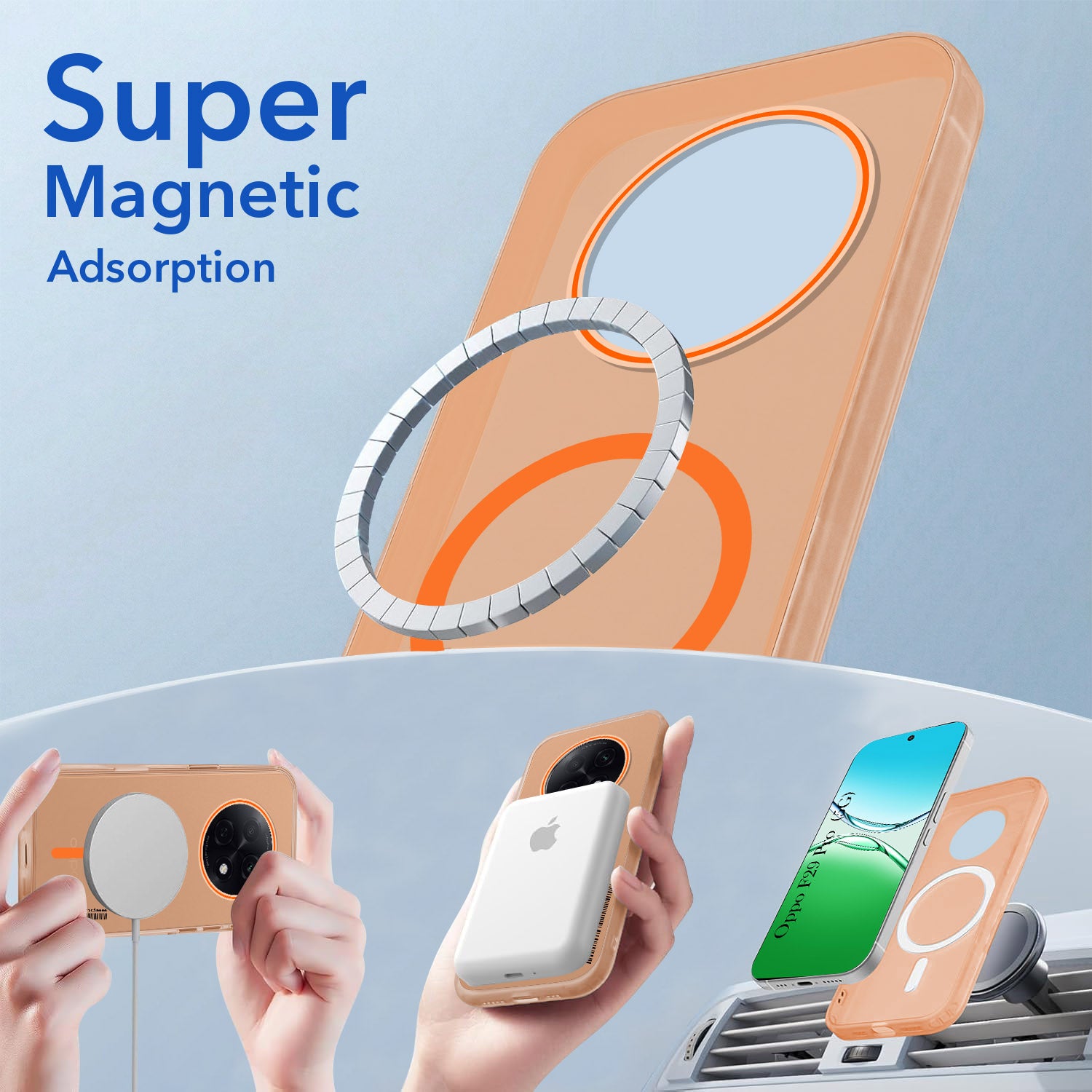 For Oppo F29 Pro Back Cover Case (Soft Touch | Camera Bump Protection | MagSafe Compatible | Matte Finish)
