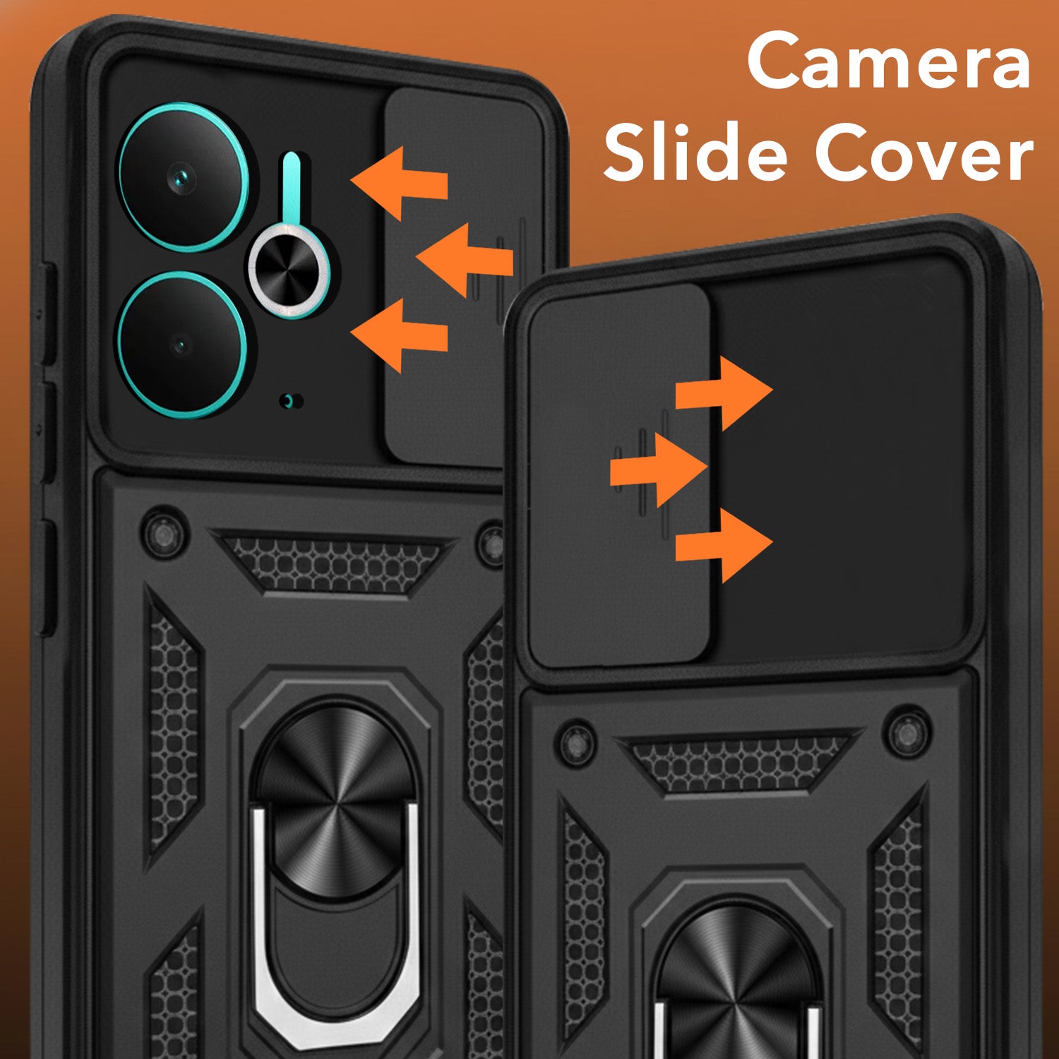 For Realme 14T Back Cover Case (Hybrid Dual Armor Polycarbonate)