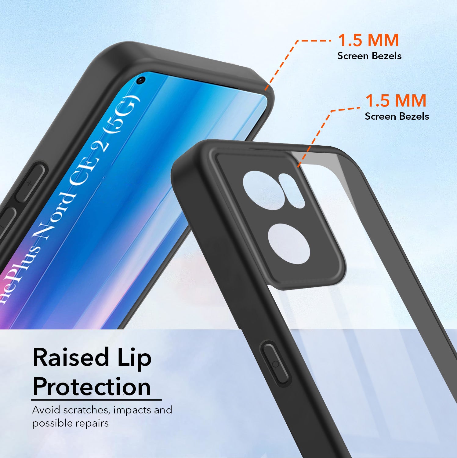 For OnePlus Nord CE 2 5G Back Cover Case Ultra-Hybrid (Lifetime Anti Yellow | Anti Scratch | Crystal Clear Shockproof)
