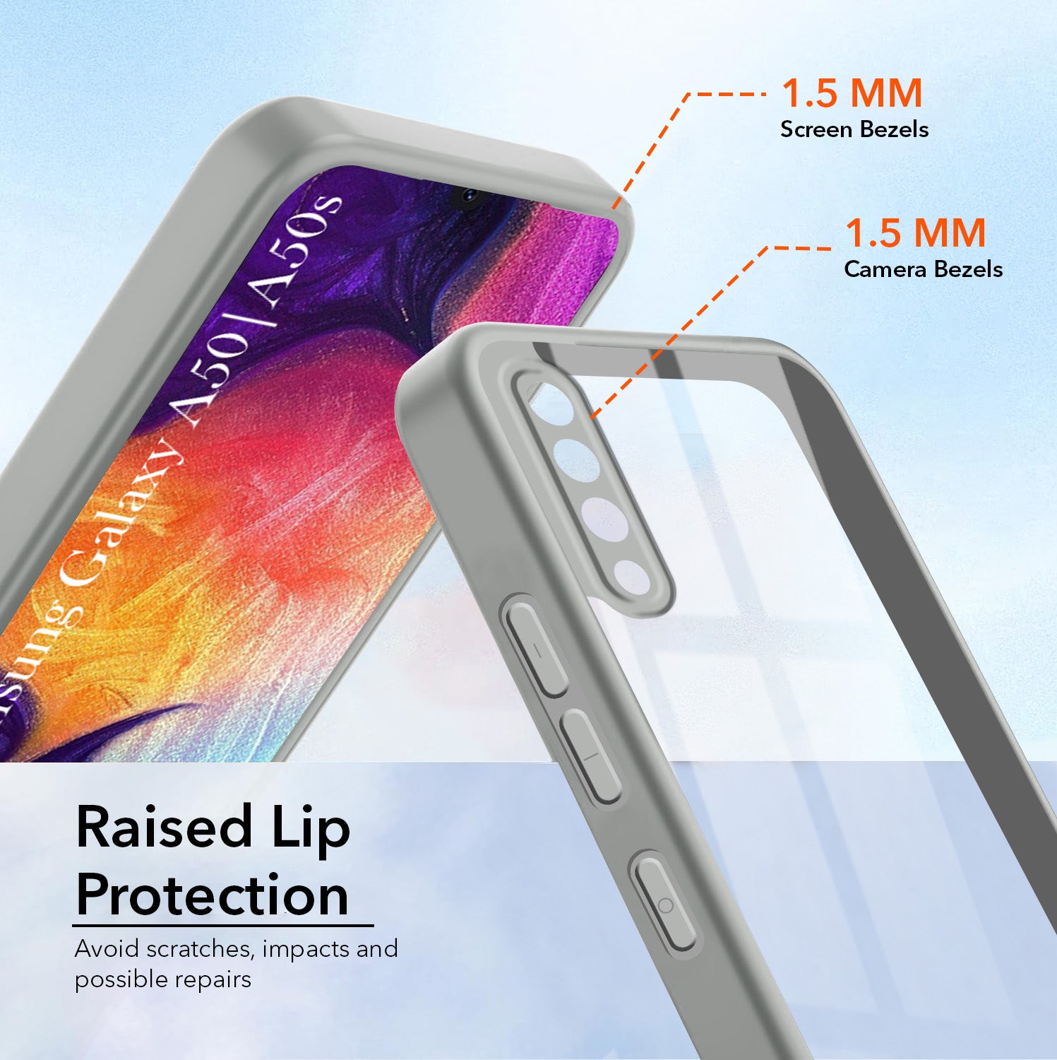 For Samsung Galaxy A50 | Galaxy A50s Back Cover Case Ultra-Hybrid (Lifetime Anti Yellow | Anti Scratch | Crystal Clear Shockproof)