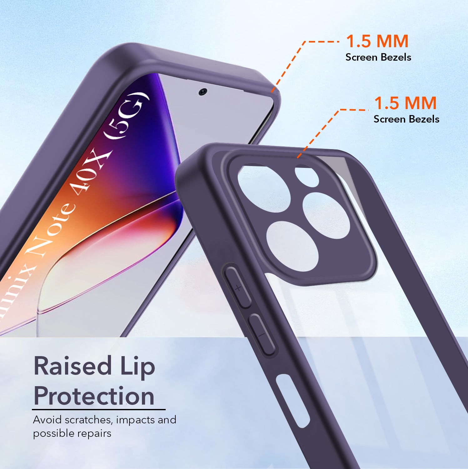For Infinix Note 40X 5G Back Cover Case (Lifetime Anti Yellow | Anti Scratch | Crystal Clear Shockproof)