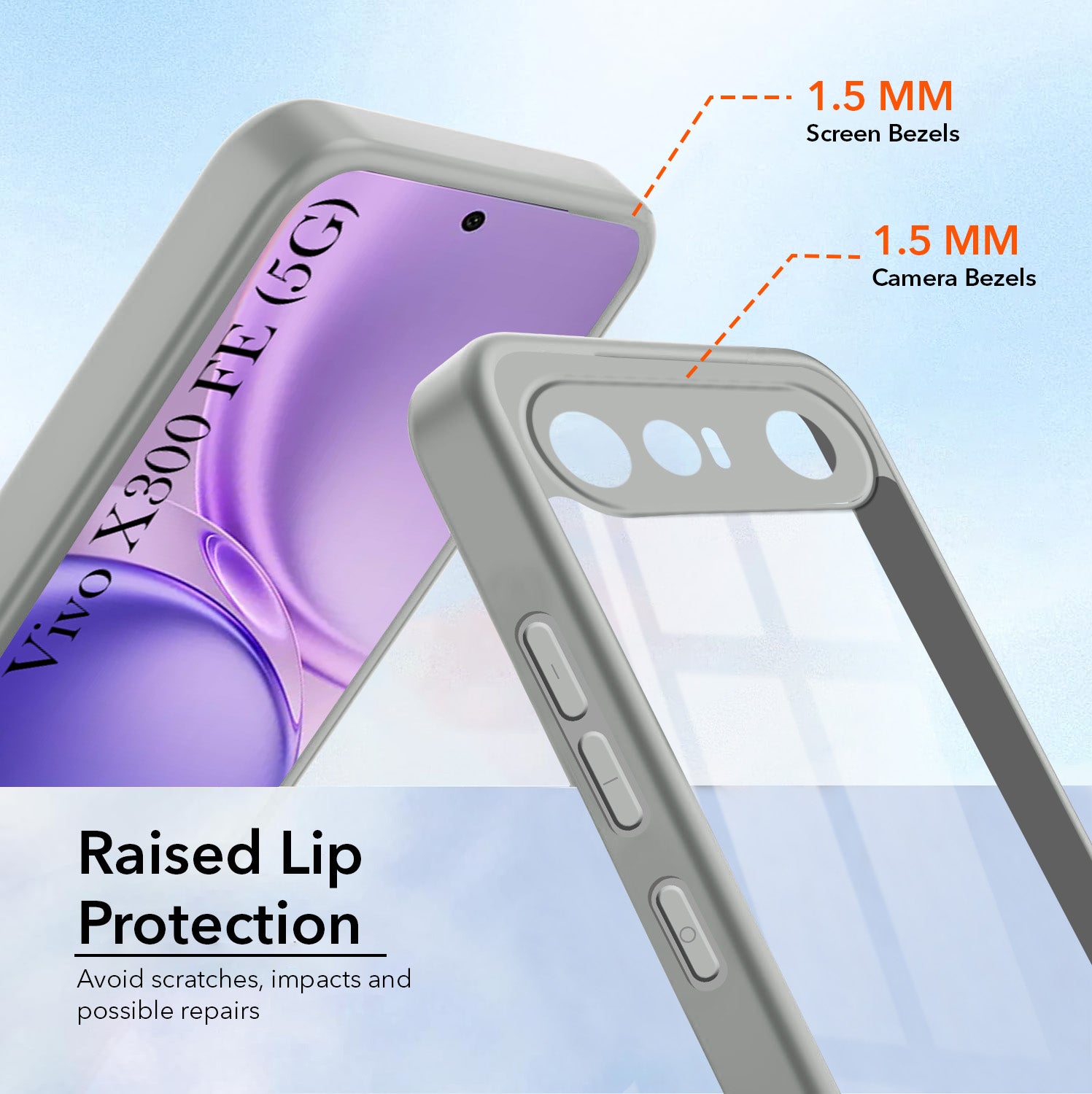 For Vivo X300 FE Back Cover Case Ultra-Hybrid (Lifetime Anti Yellow | Anti Scratch | Crystal Clear Shockproof)