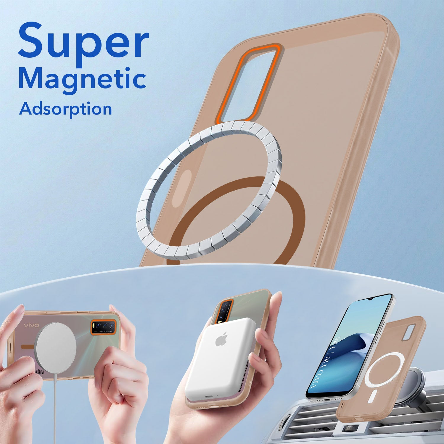 For Vivo Y20 | Y20i Back Cover Case (Soft Touch | Camera Bump Protection | MagSafe Compatible | Matte Finish)