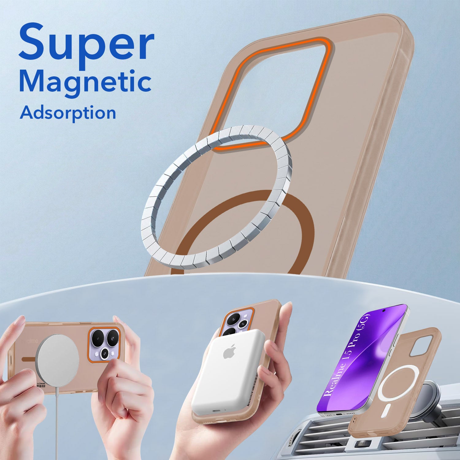 For Realme 15 Pro Back Cover Case (Soft Touch | Camera Bump Protection | MagSafe Compatible | Matte Finish)