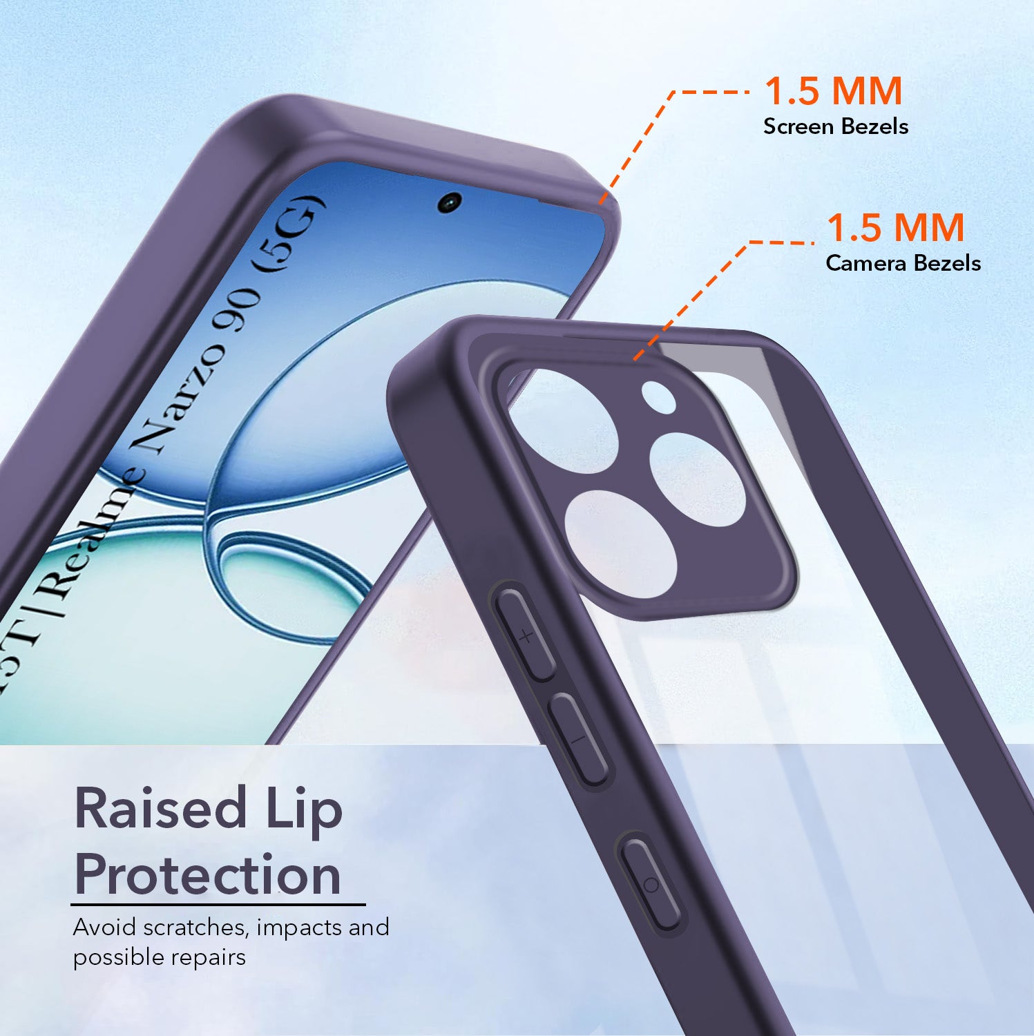 For Realme 15T | Realme Narzo 90 Back Cover Case (Lifetime Anti Yellow | Anti Scratch | Crystal Clear Shockproof)