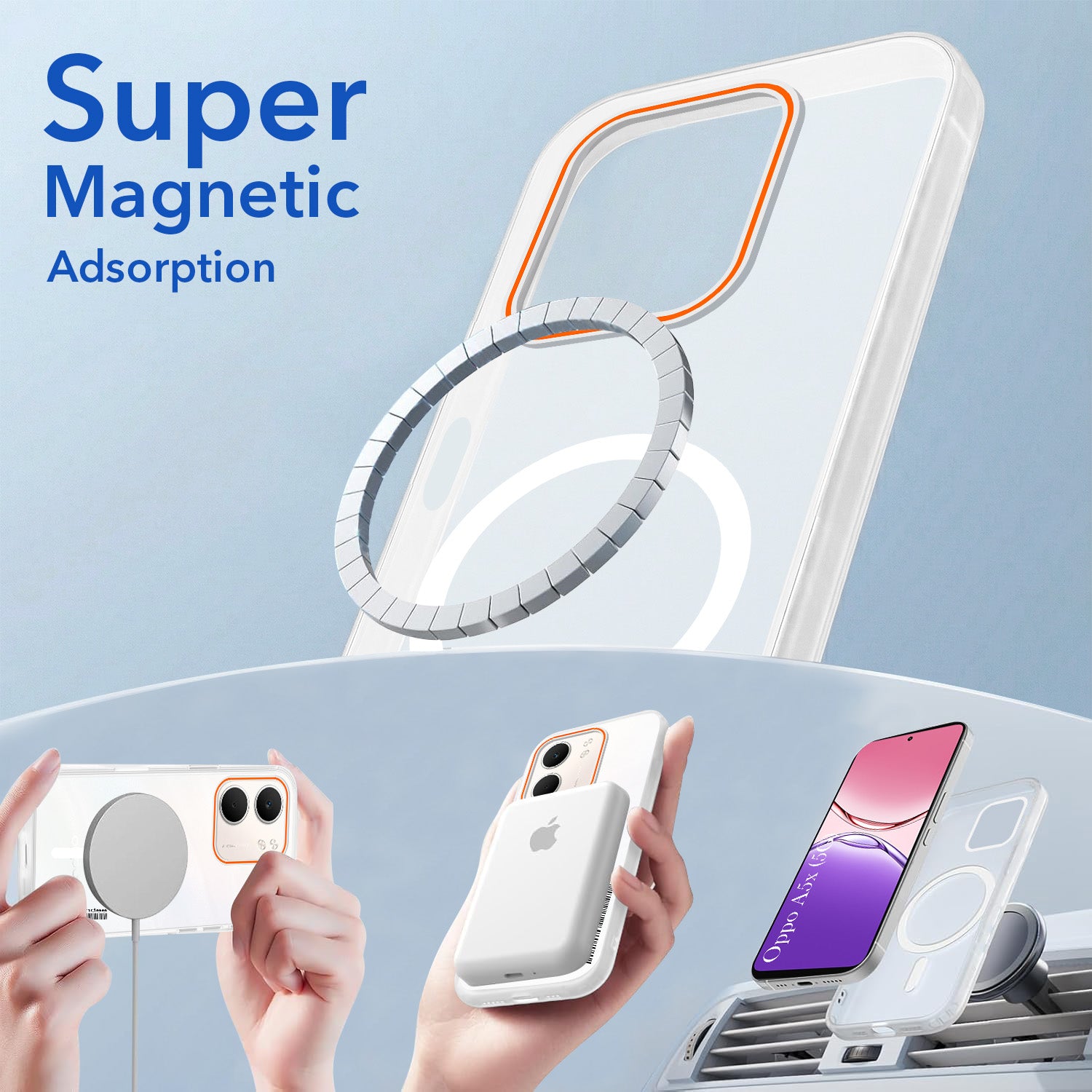 For Oppo A5X Back Cover Case (Soft Touch | Camera Bump Protection | MagSafe Compatible | Matte Finish)