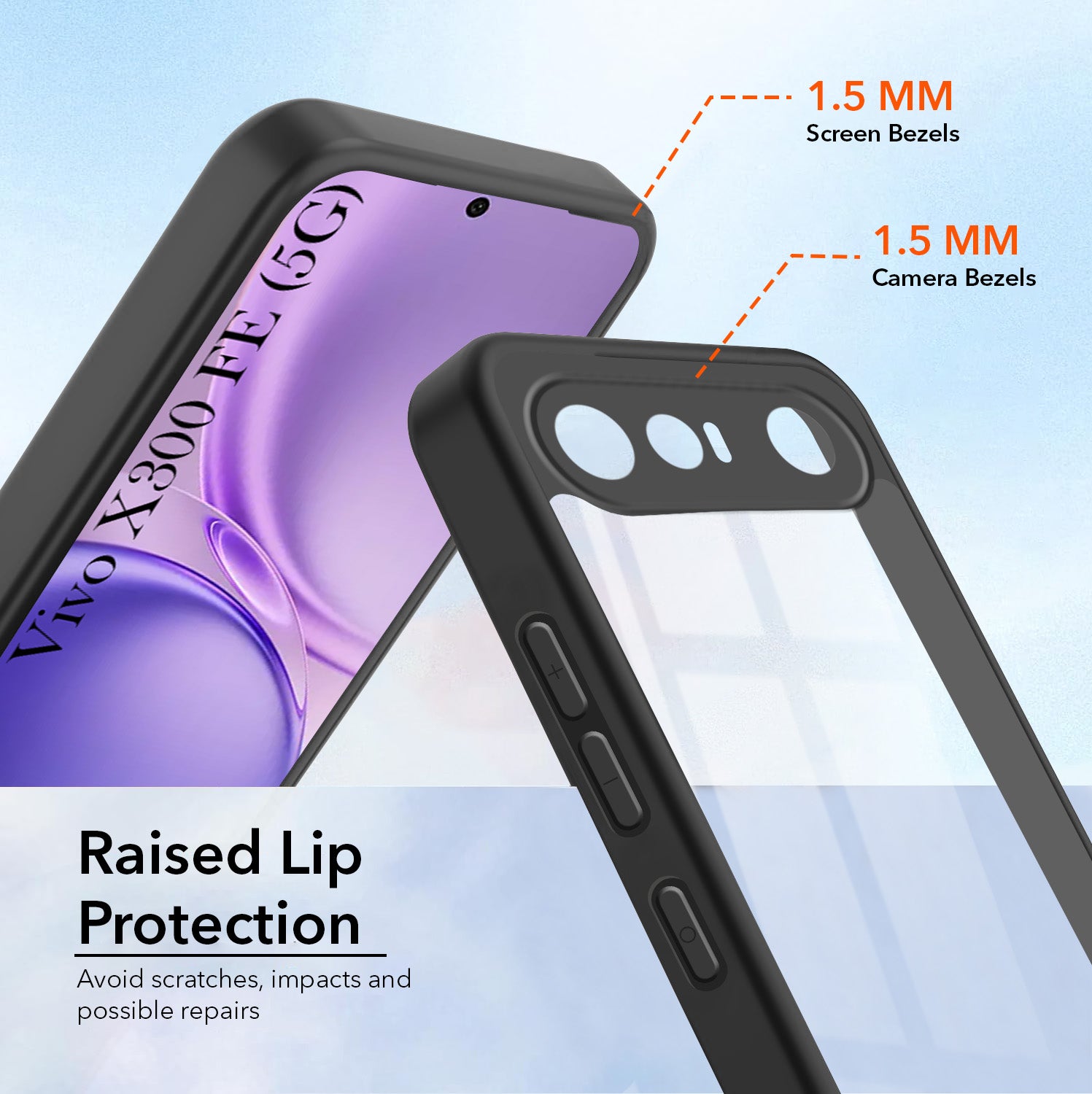 For Vivo X300 FE Back Cover Case Ultra-Hybrid (Lifetime Anti Yellow | Anti Scratch | Crystal Clear Shockproof)