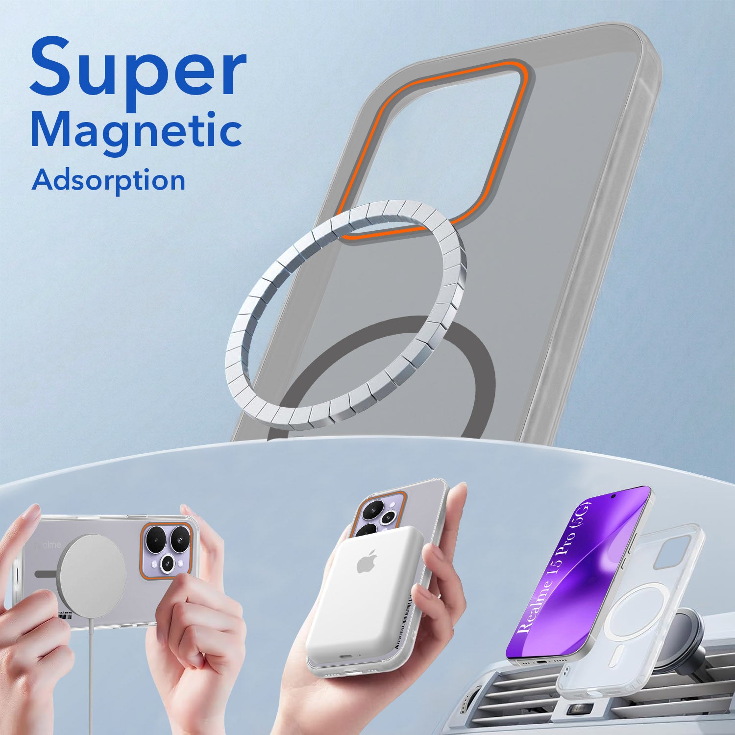For Realme 15 Pro Back Cover Case (Soft Touch | Camera Bump Protection | MagSafe Compatible | Matte Finish)