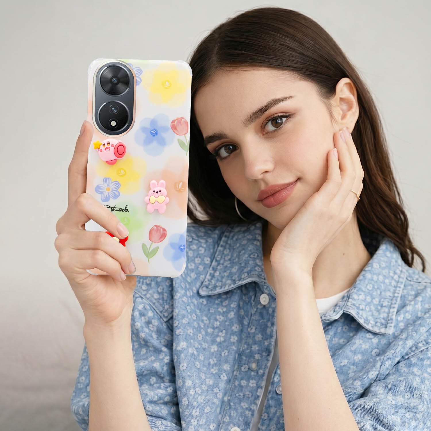 For Vivo T2 Back Cover Case (3D Cute Cartoons | Hard Back Side Soft | Matte Premium Finish | HD Printing)