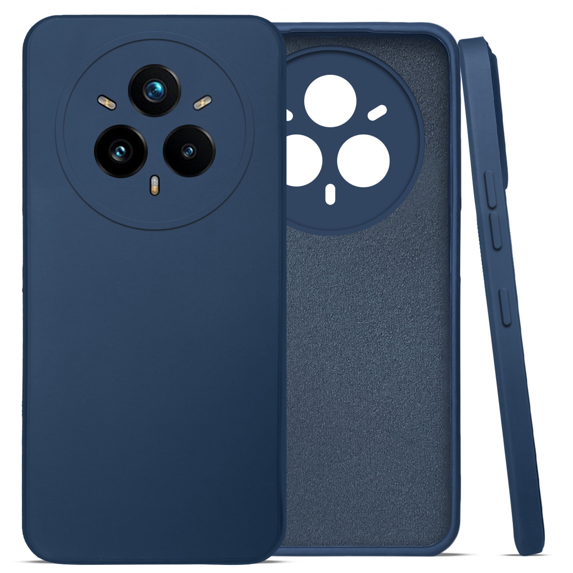 For Realme 14 Pro Plus 5G Back Cover Case (Matte Finish Silicone with Inside Fiber cloth)