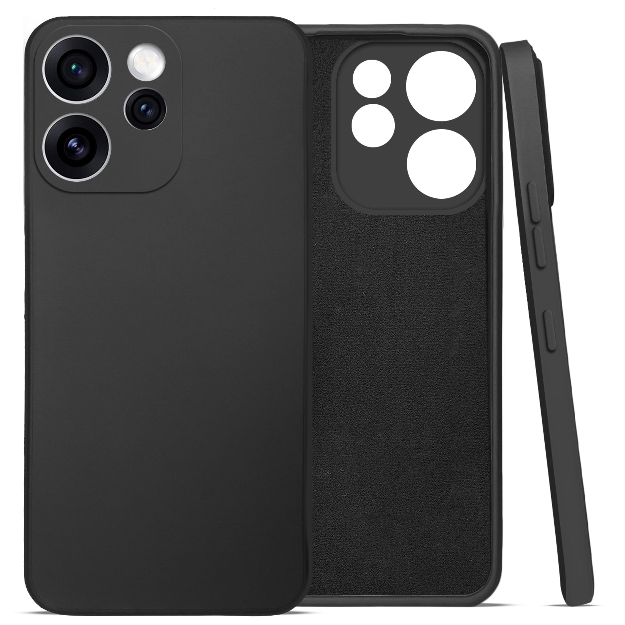 For Oppo Reno15 Pro 5G | Oppo Reno 15 Pro 5G Back Cover Case (Matte Finish Silicone with Inside Fiber cloth)