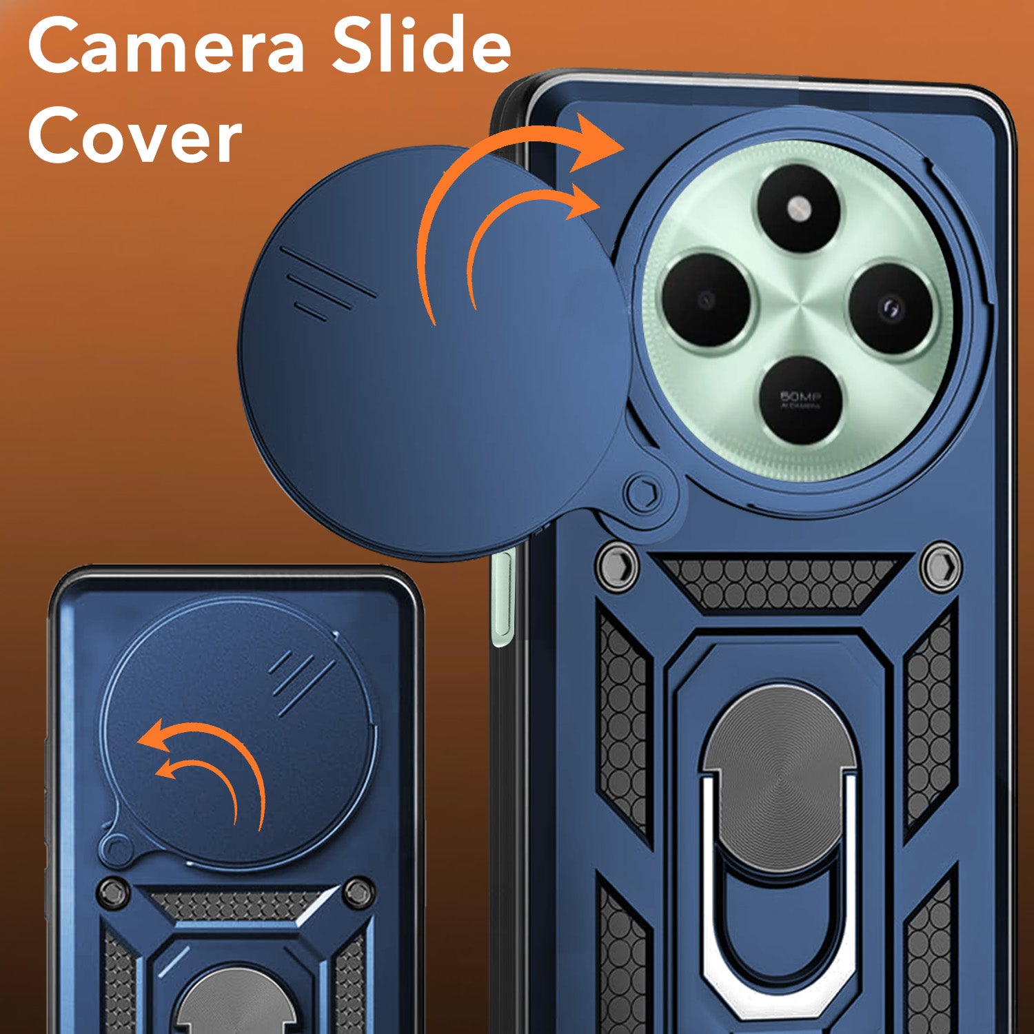 For Poco C75 | Poco M7 Back Cover Case (Hybrid Dual Armor Polycarbonate)