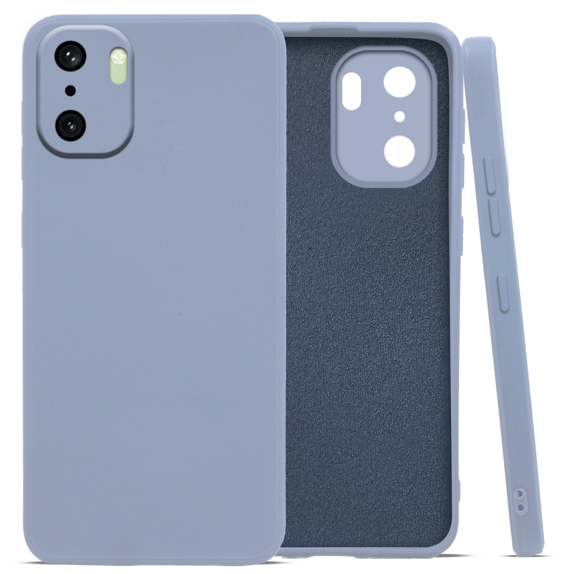For OnePlus 15R Back Cover Case (Matte Finish Silicone with Inside Fiber cloth)