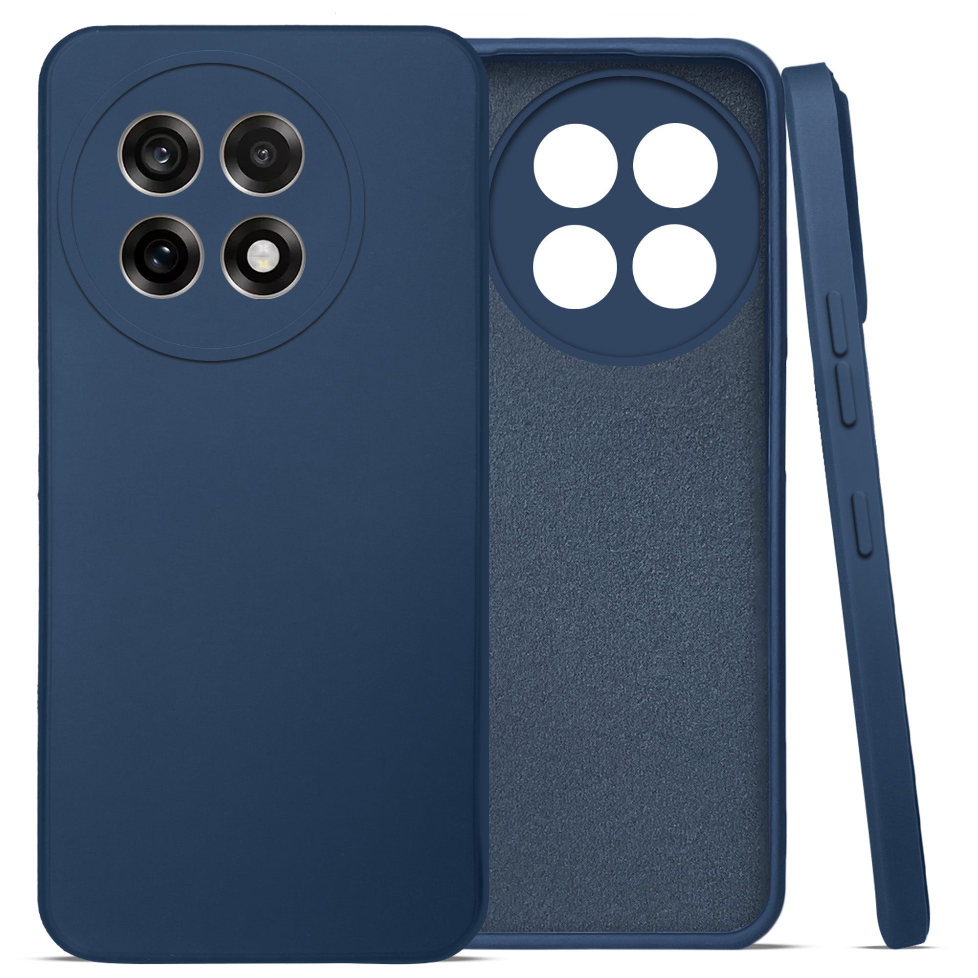 For OnePlus 13R Back Cover Case (Matte Finish Silicone with Inside Fiber cloth)