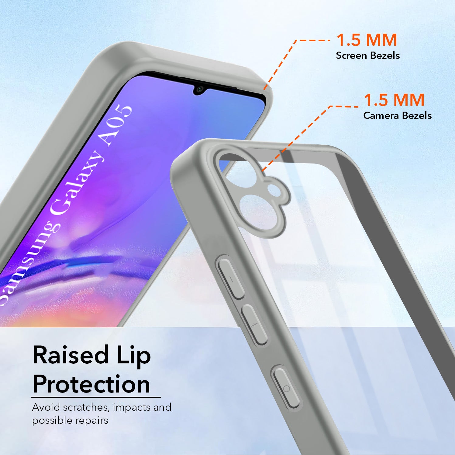 For Samsung Galaxy A05 Back Cover Case Ultra-Hybrid (Lifetime Anti Yellow | Anti Scratch | Crystal Clear Shockproof)