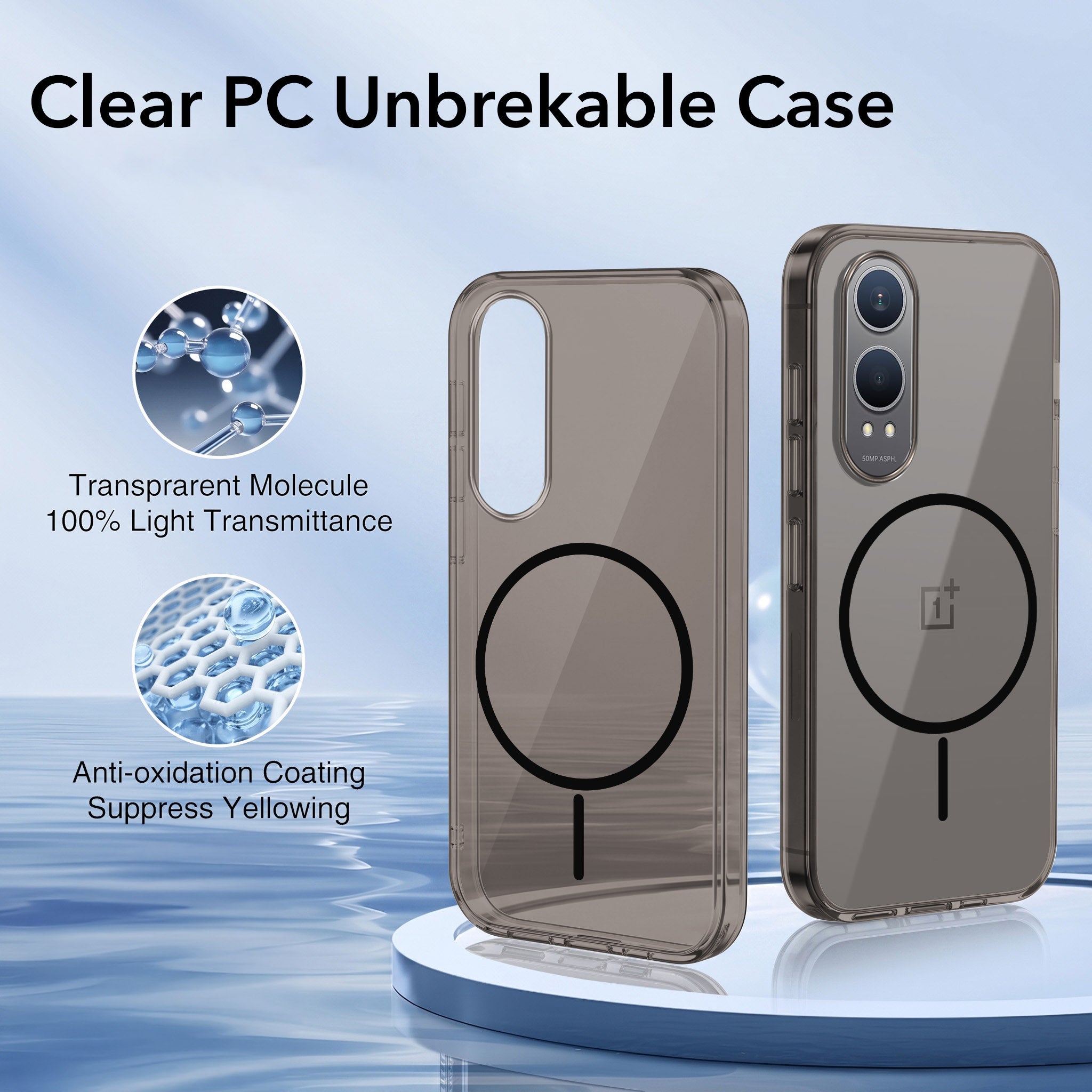 For OnePlus Nord CE 5G Back Case Cover Crystal Anti Yellow (Unbreakable PC | MagSafe Wireless Charging Support |Camera Protection Bump)