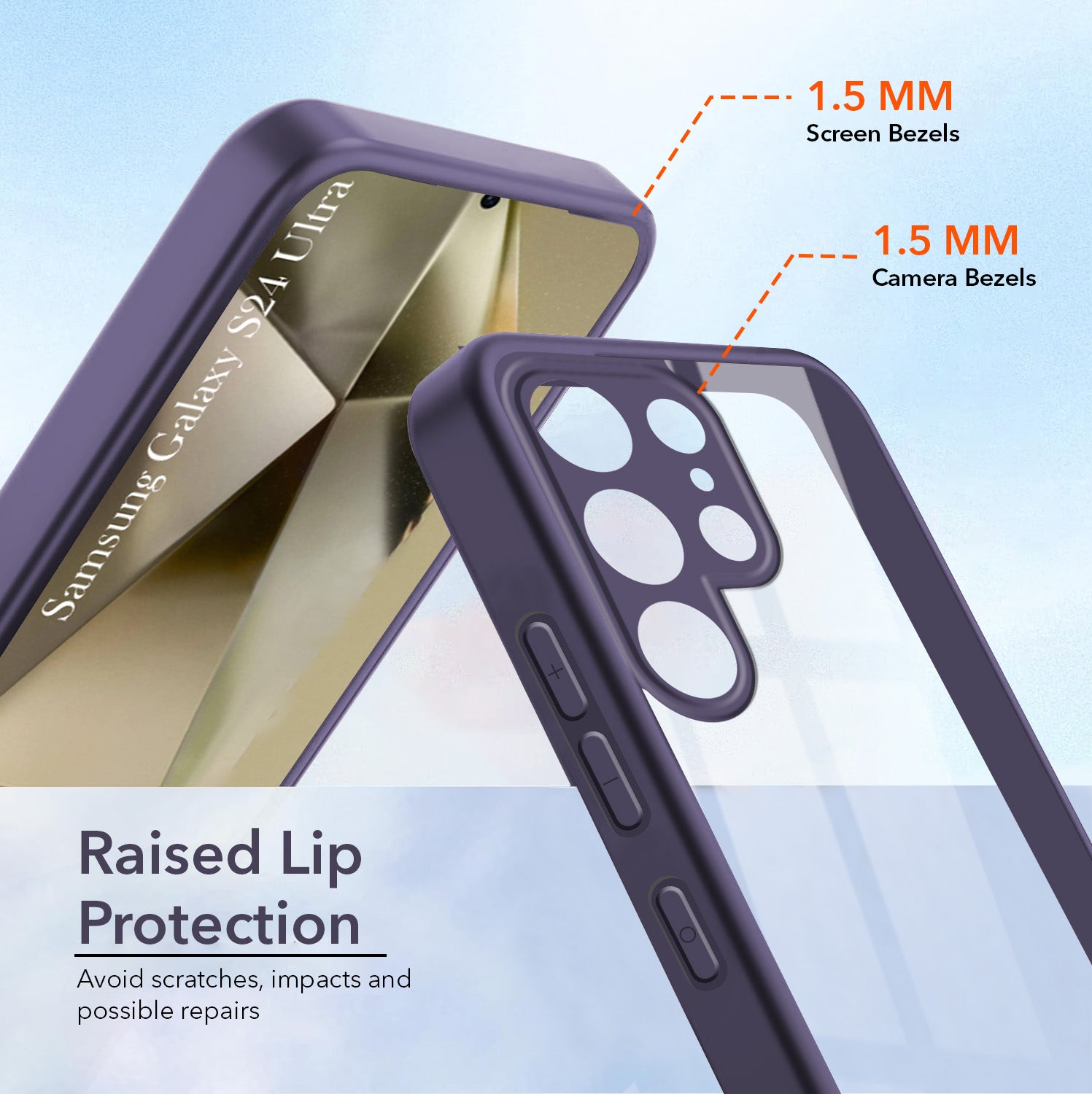 For Samsung Galaxy S24 Ultra Back Cover Case Ultra-Hybrid (Lifetime Anti Yellow | Anti Scratch | Crystal Clear Shockproof)