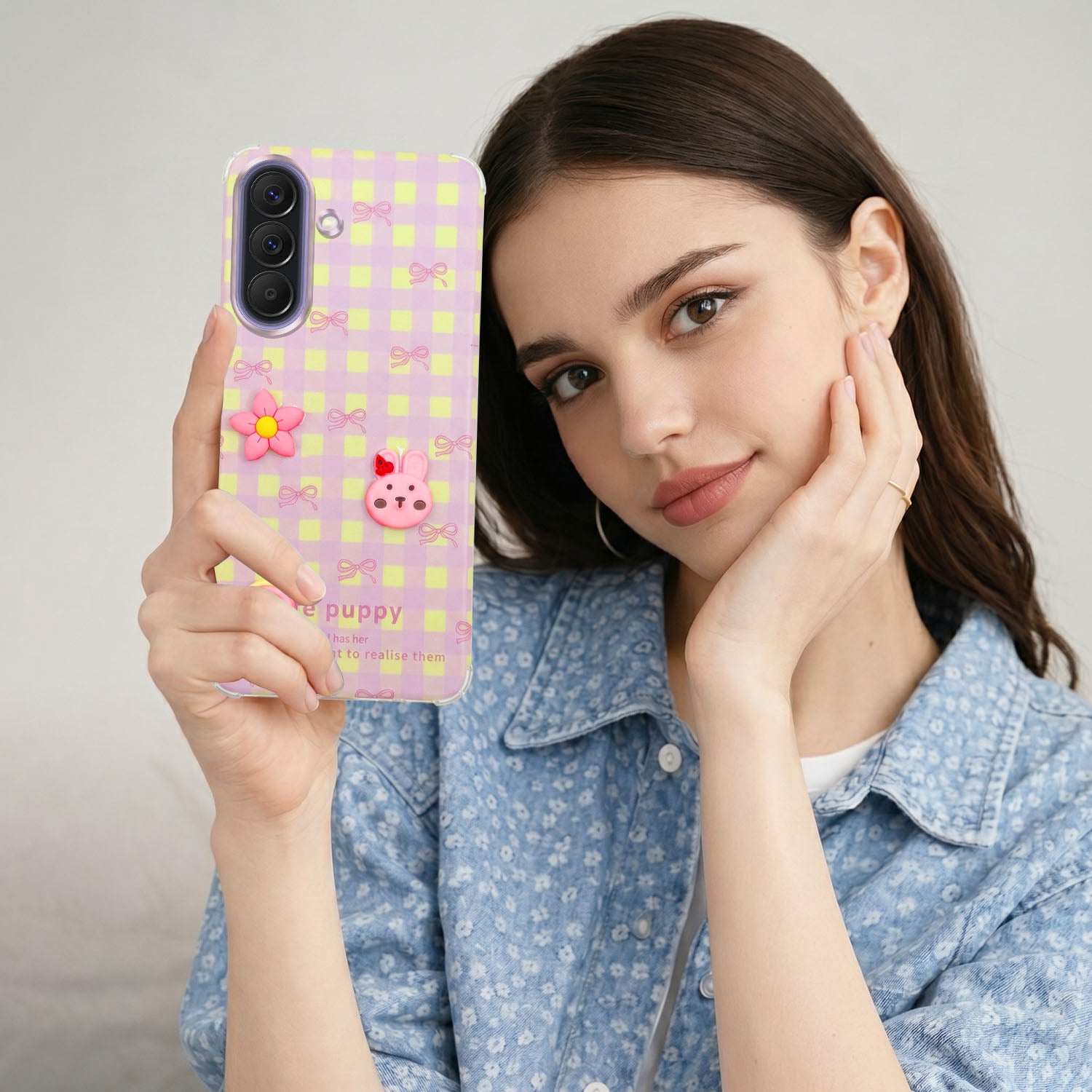 For Samsung Galaxy A57 5G Back Cover Case (3D Cute Cartoons | Hard Back Side Soft | Matte Premium Finish | HD Printing)