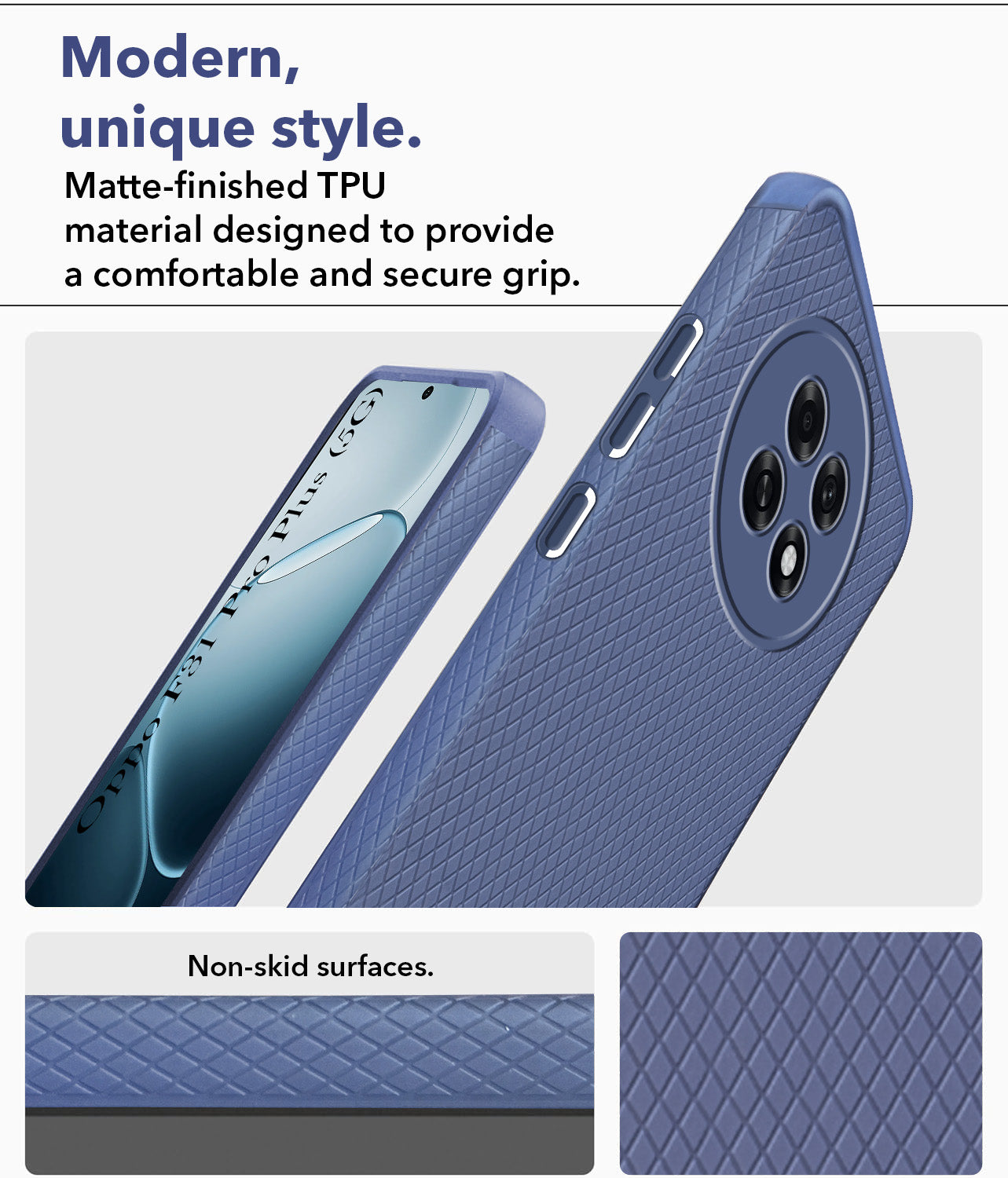 For Oppo F31 Pro Plus Back Cover Case Liquid Silicone (Camera Protection | Side Grip Texture | Soft and Flexible)